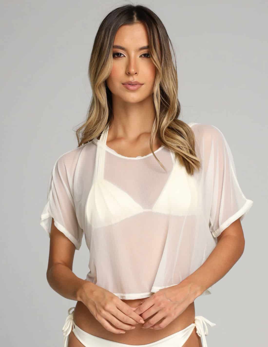 Crop Top Vibrance Marfil - miniatura 1