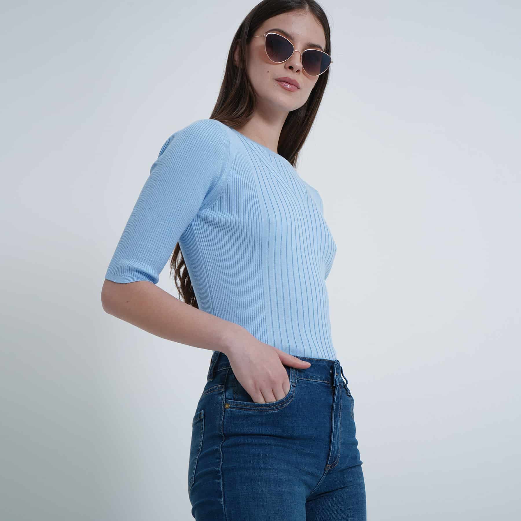 Sweater Cuello Redondo Manga Corta - miniatura 13