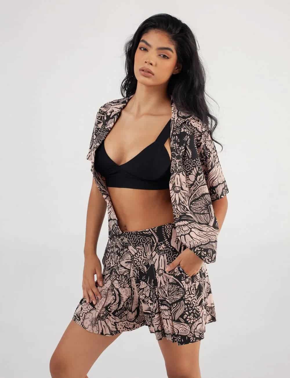 Camisa Cuello Sport manga corta Set Landsky coral Mujer - miniatura 6