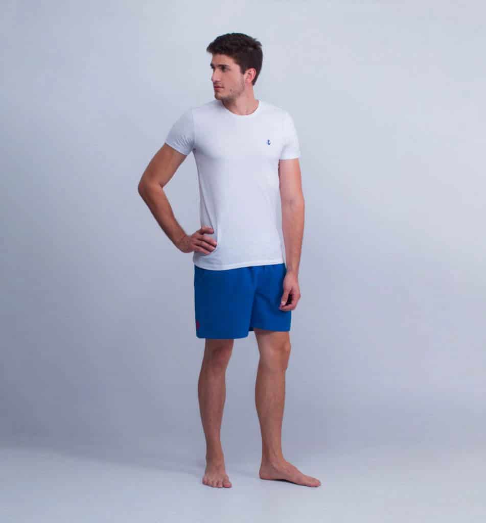 Camiseta Blanca con Ancla Azul - miniatura 1