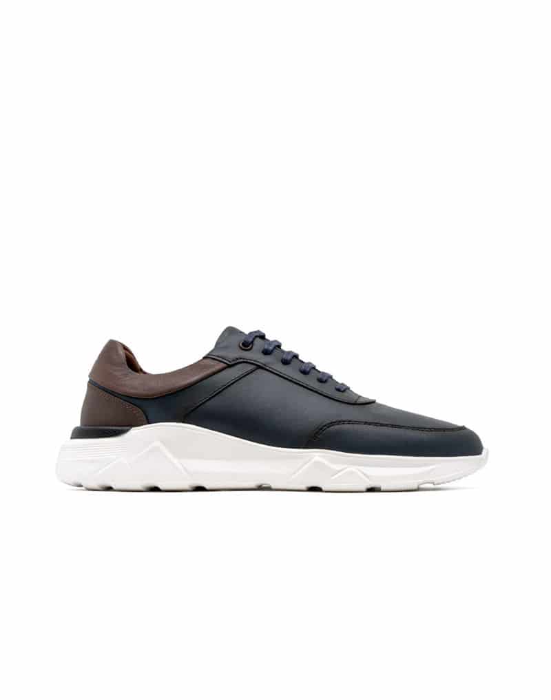 Zapato deportivo liviano para hombre en cuero liso REF KALE01 - miniatura 1
