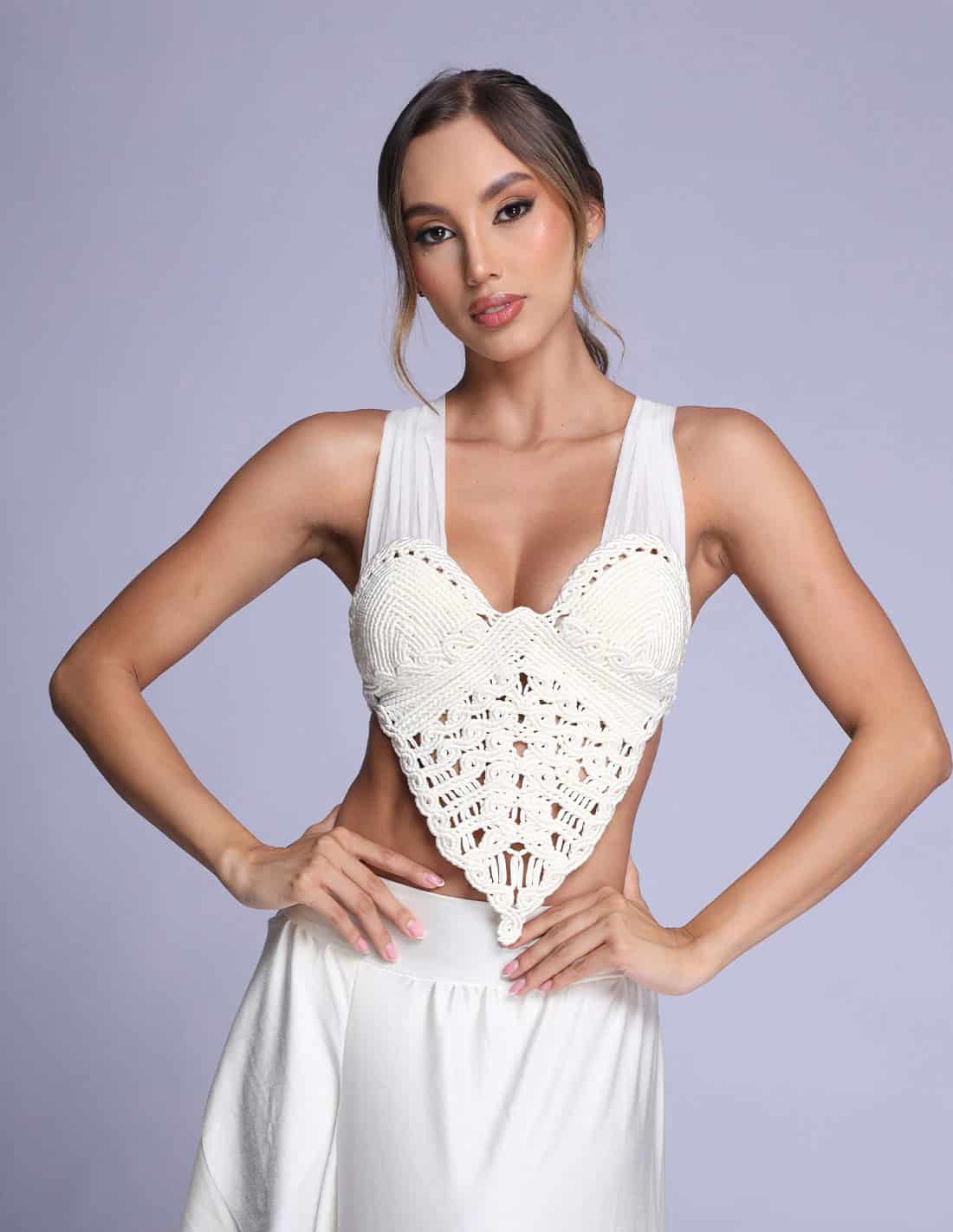 Crop Top Krishna Marfil - miniatura 1