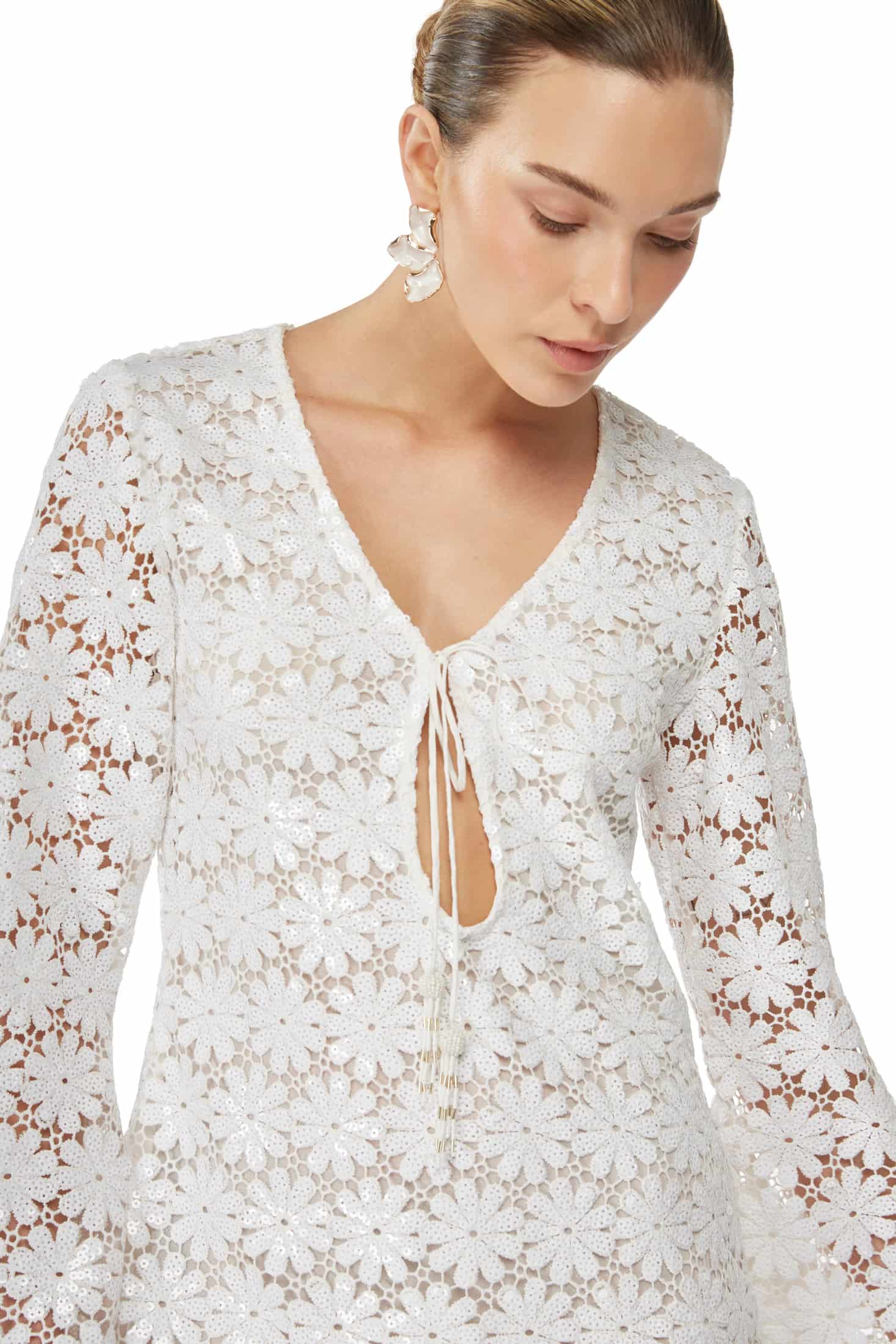 SERAPHINE MINI DRESS WHITE - miniatura 3