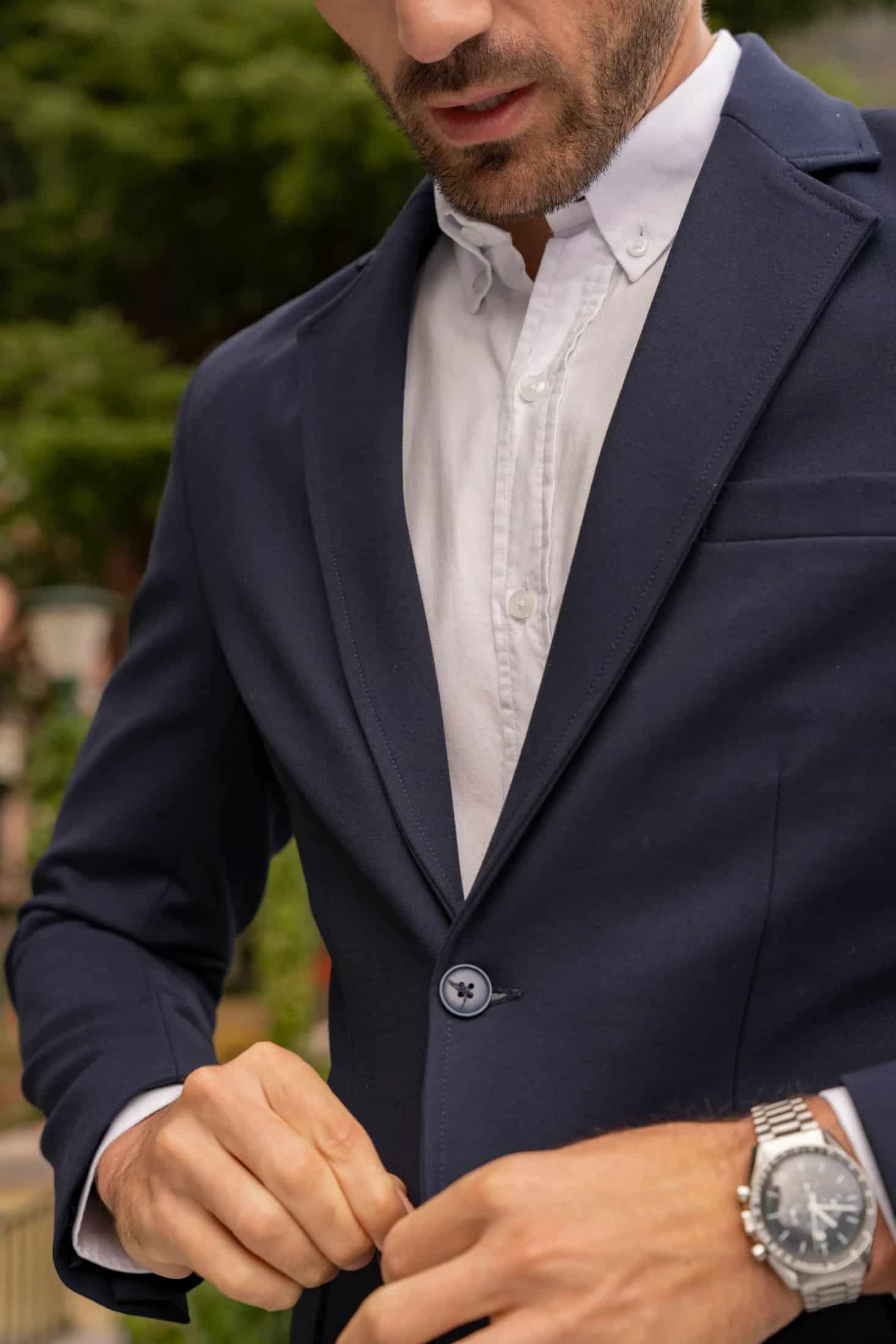 Blazer Comfort Hombre Azul Oscuro - miniatura 10