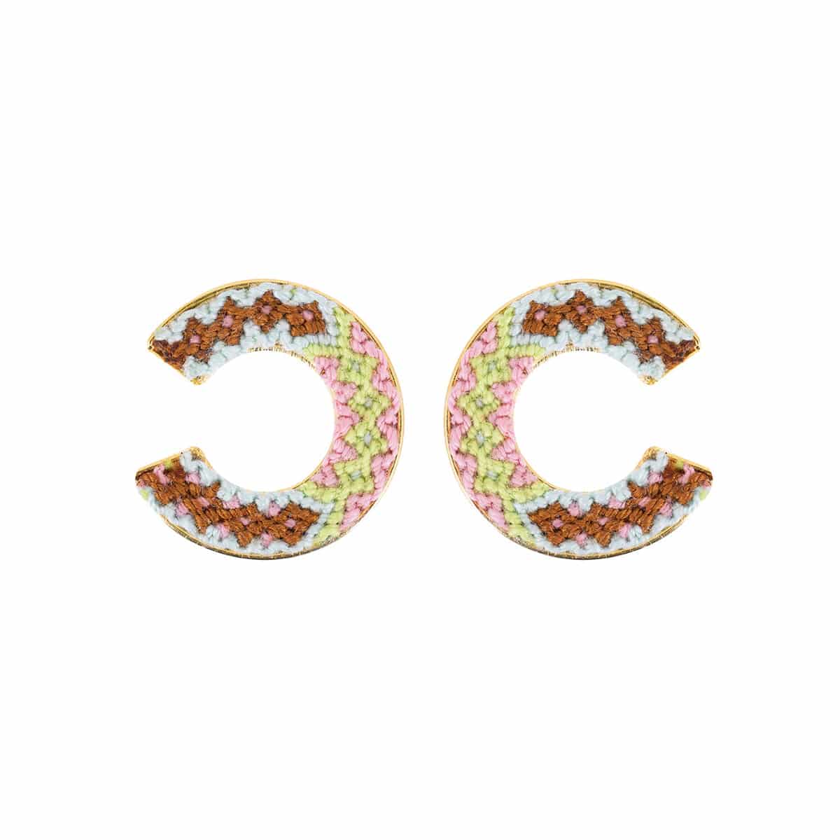 Wayuu Jolotsü  Earrings - Green - miniatura 1