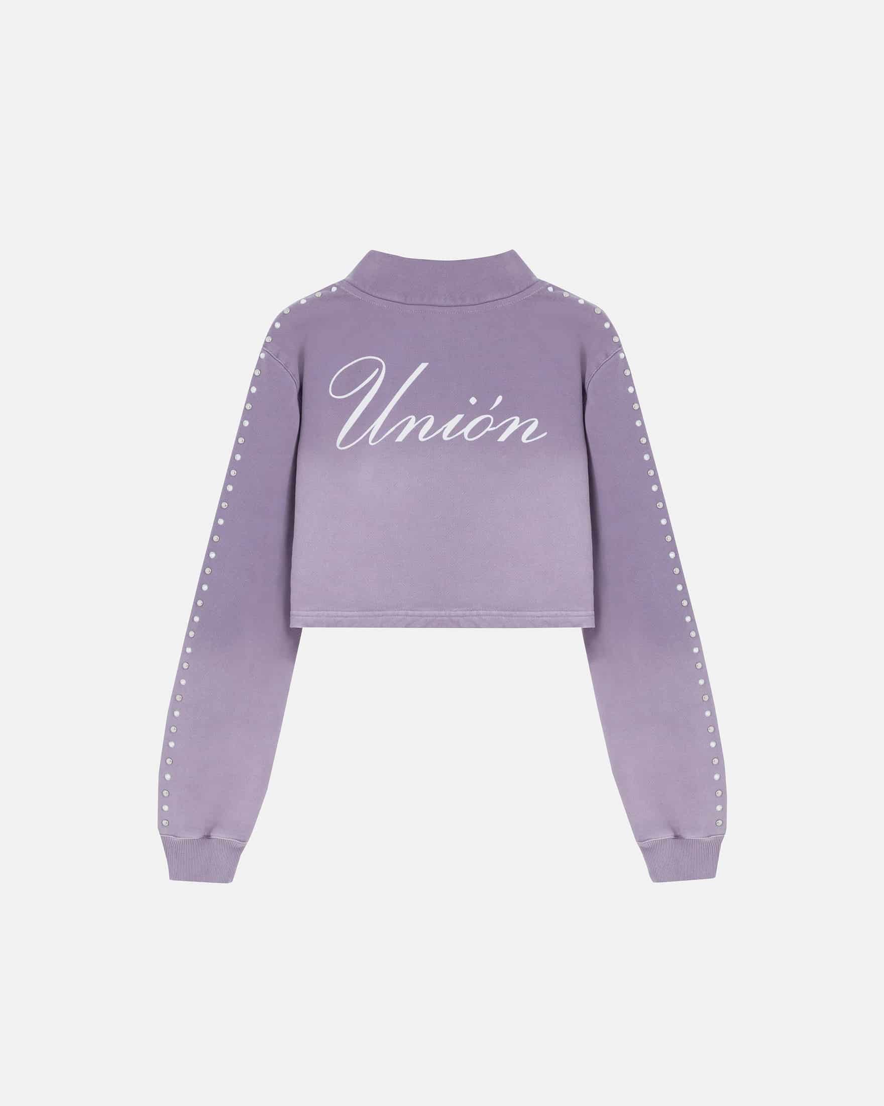W Santa Union "Unión" Zip Up Turtleneck Purple - miniatura 3