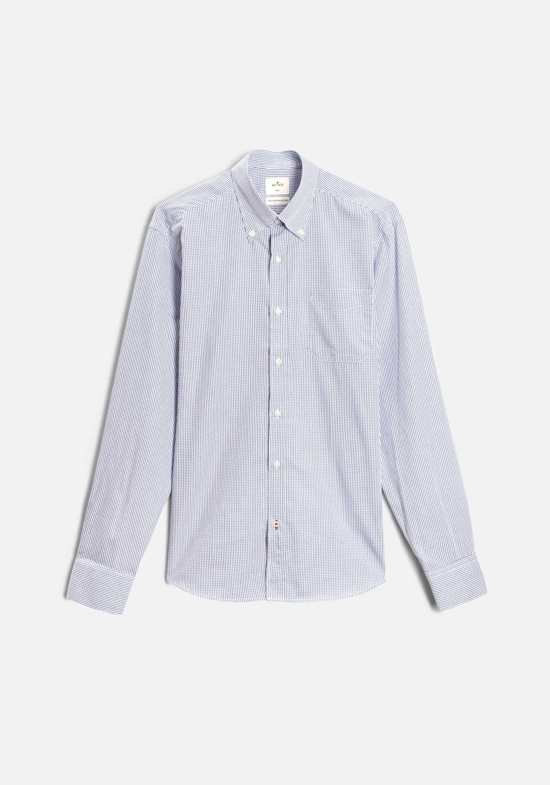 Camisa H CBD Cuadros Peq Azul Osc - miniatura 1
