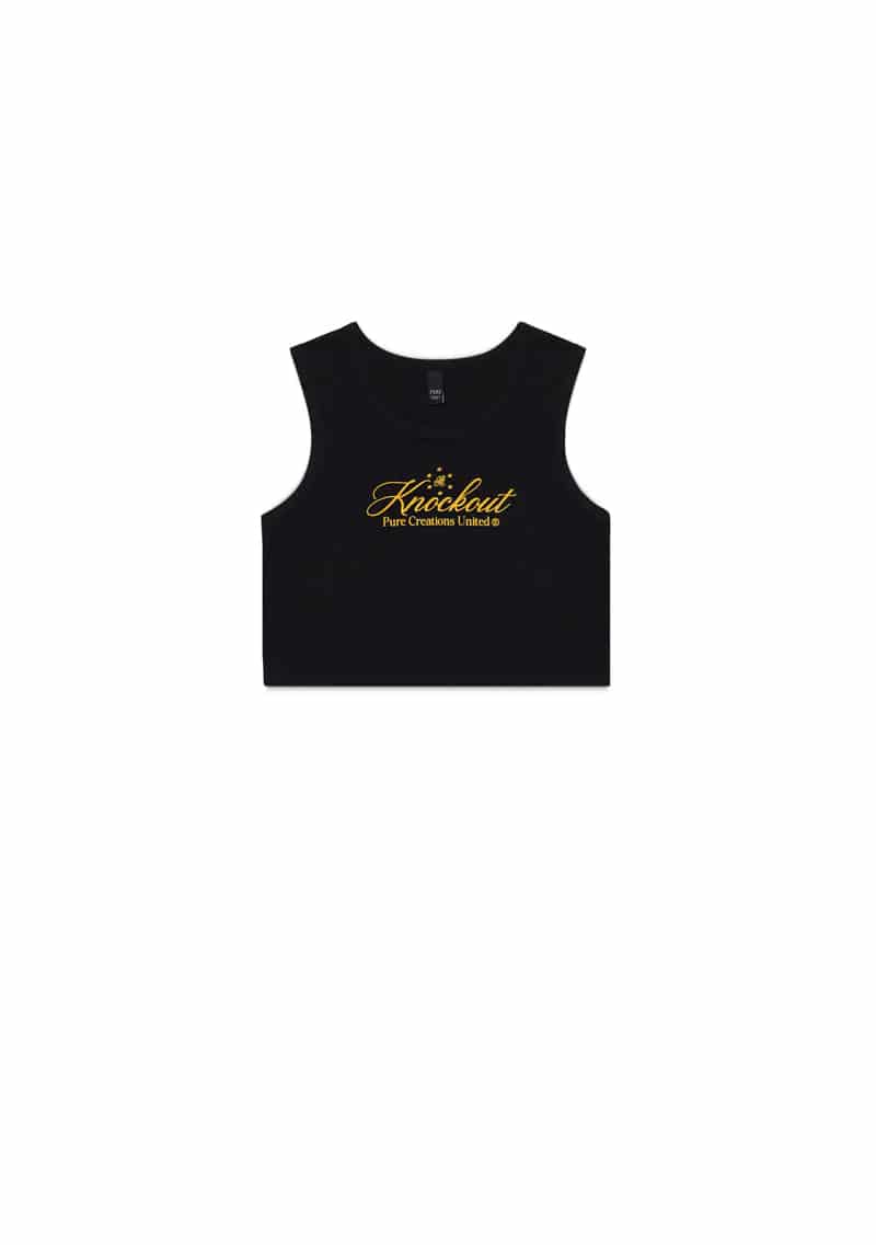 knockout black crop top - miniatura 9
