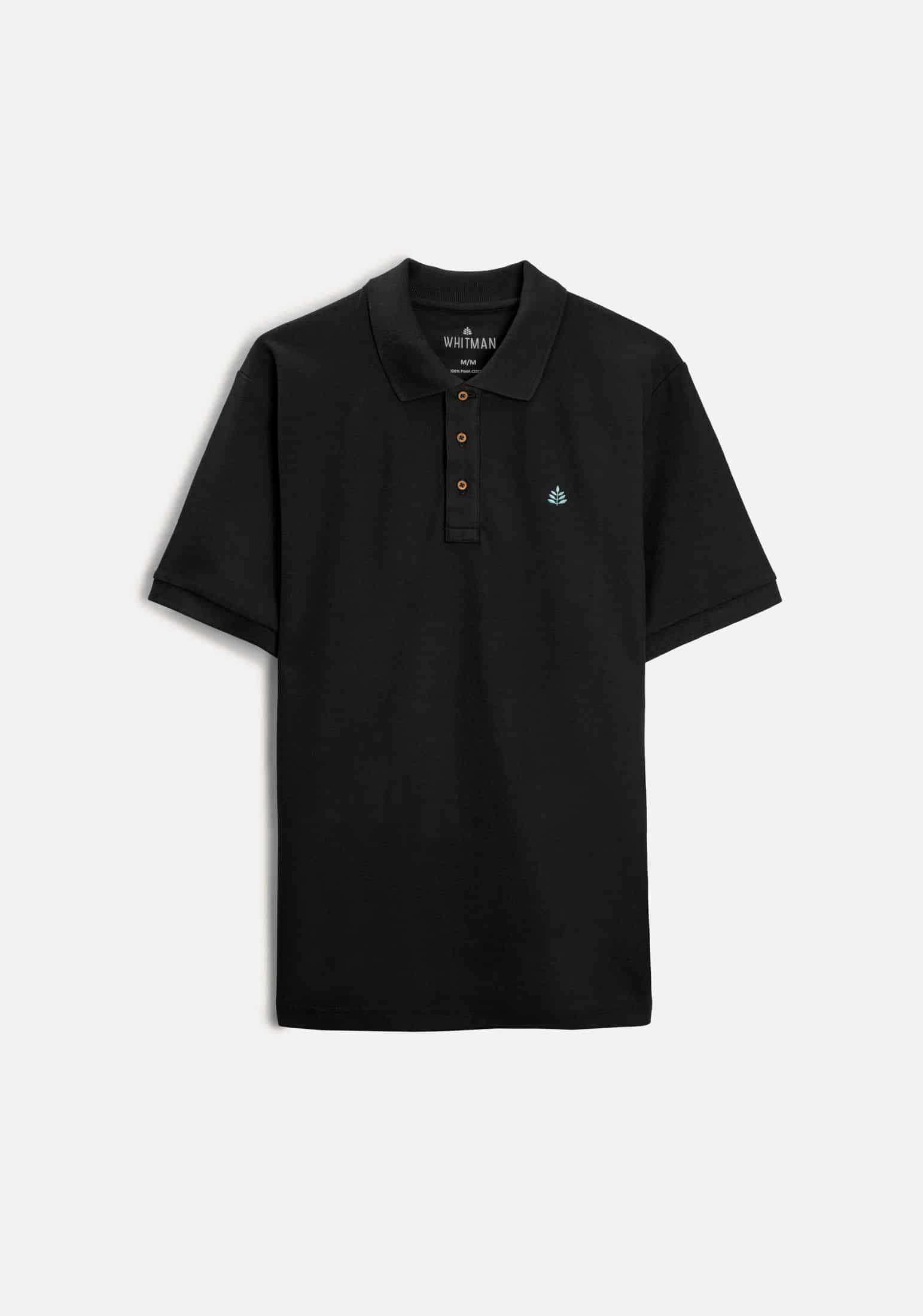 Camiseta Polo H Unicolor L-Azc Negro - miniatura 1
