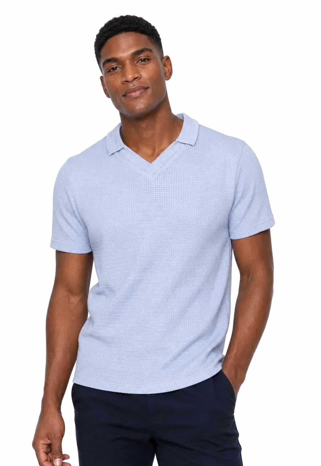 Polo tejida azul - miniatura 1