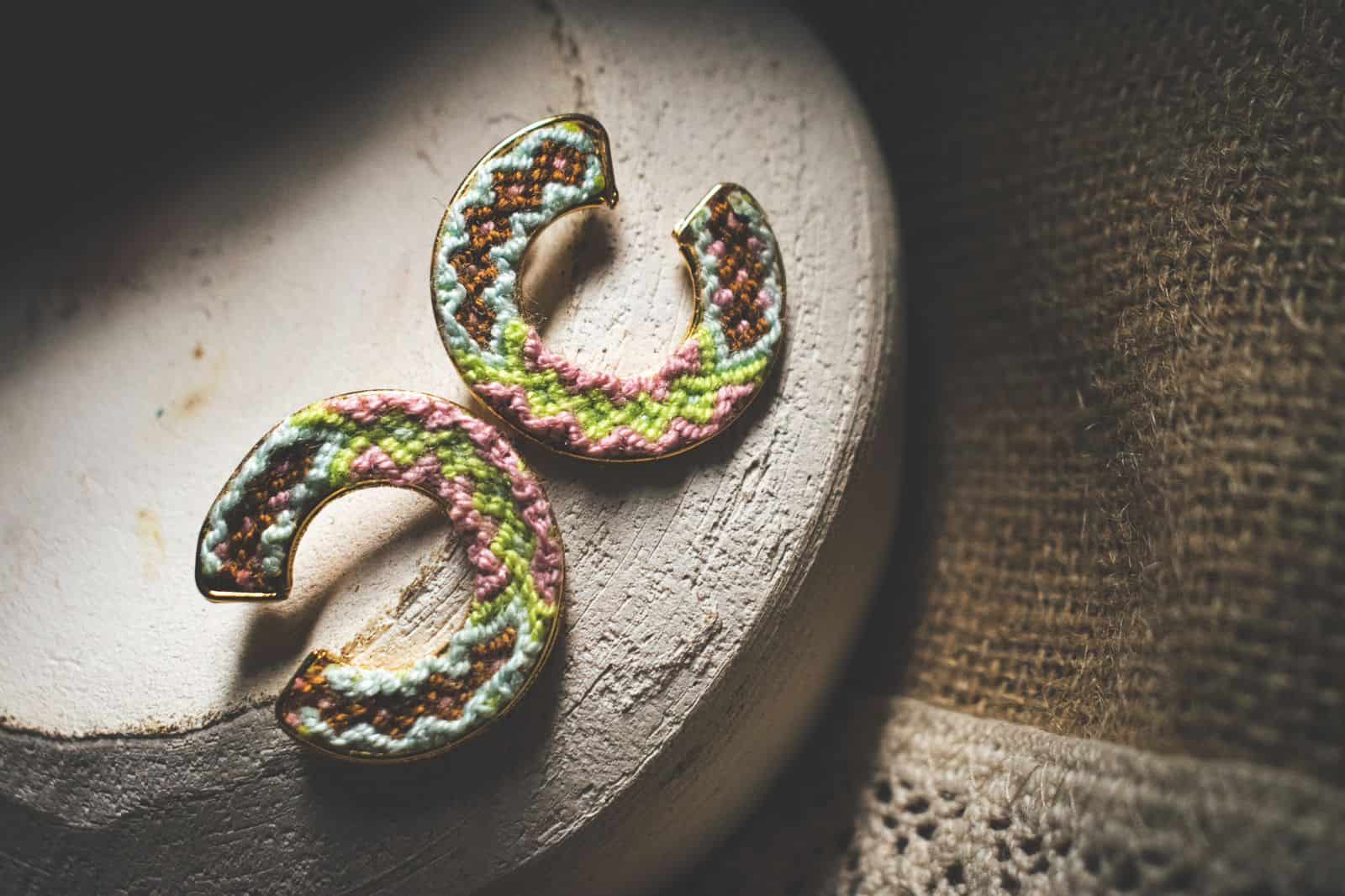 Wayuu Jolotsü  Earrings - Green - miniatura 5