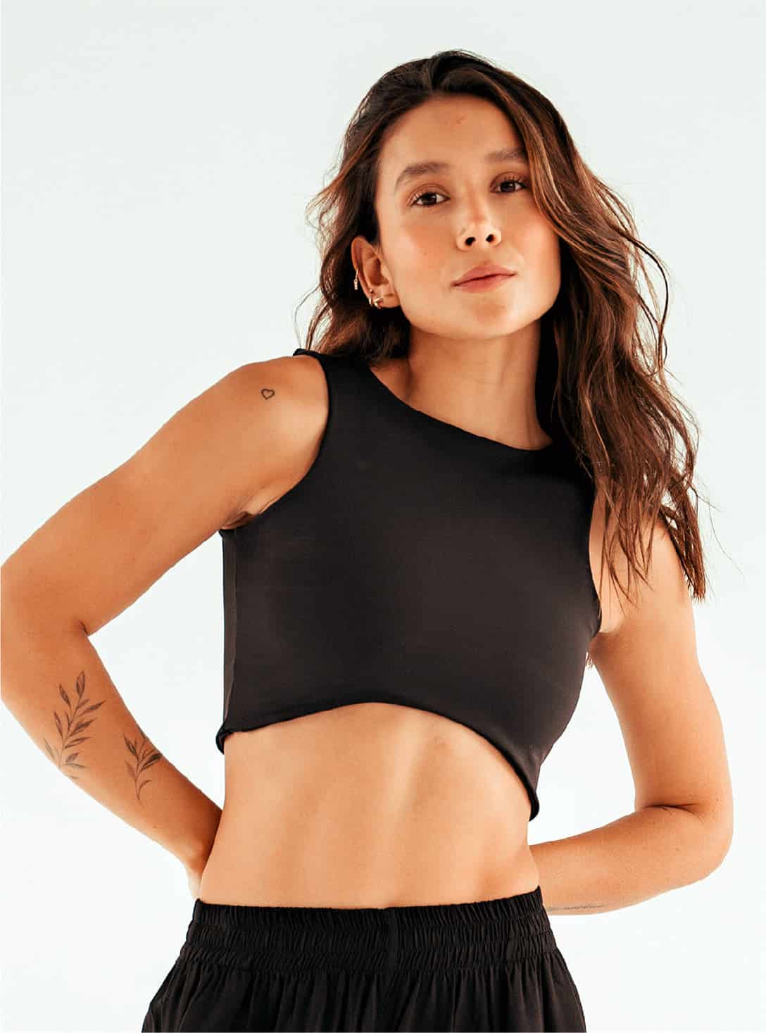 Crop top Soft - Black - miniatura 1