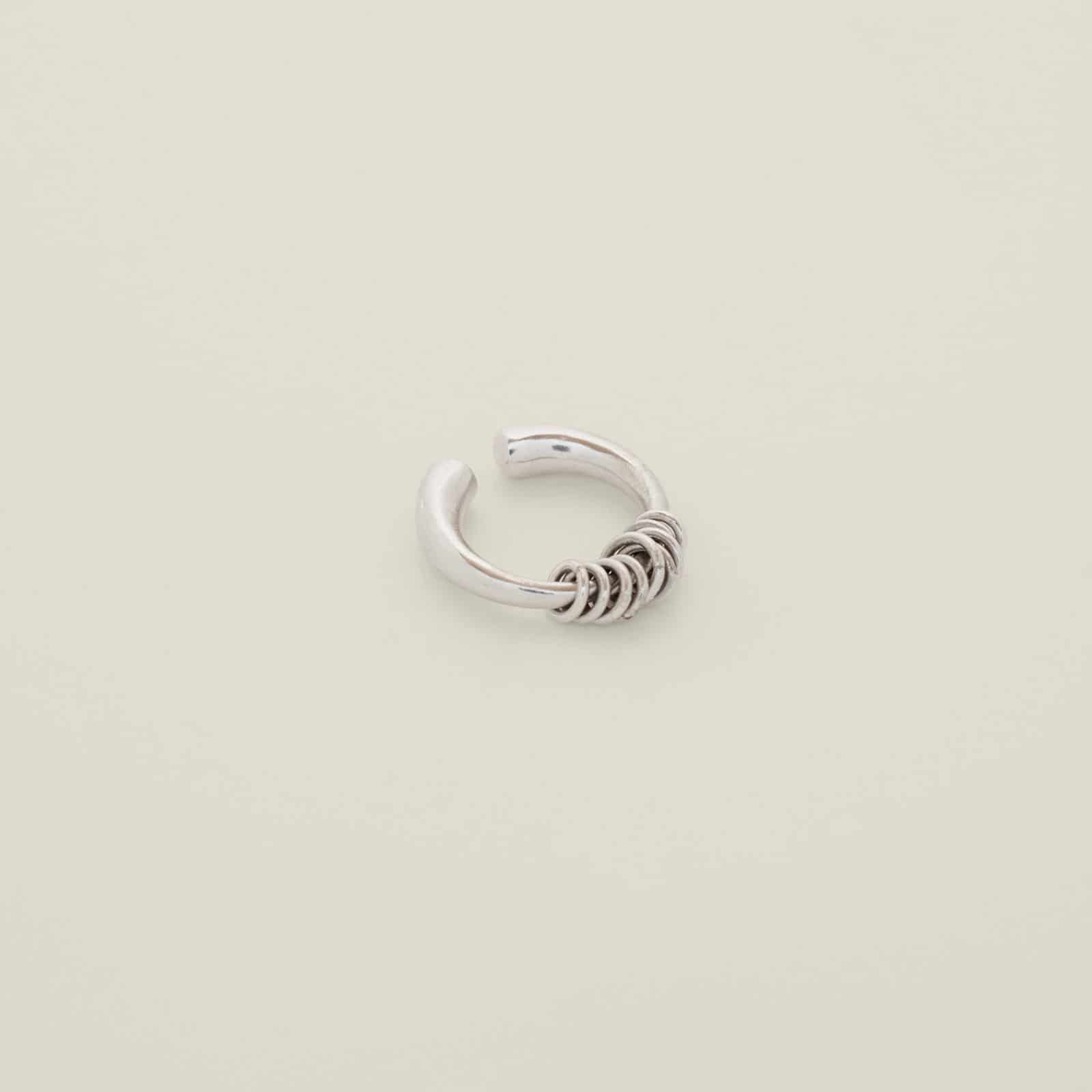 Kundali Ear Cuff Ring Silver - miniatura 1