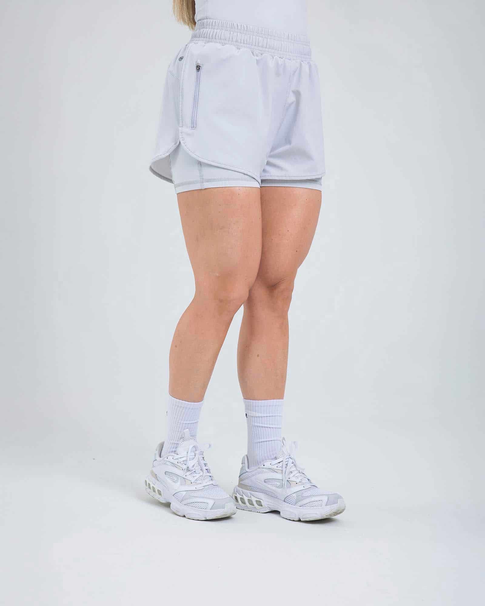 Short running trail dual gris cloud outdoor FIBER - miniatura 5