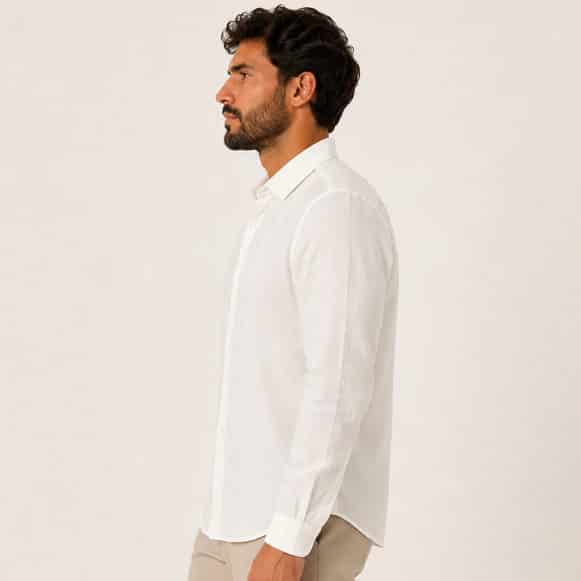 CAMISA ML 55% LINO 45%ALGODON HOMBRE - miniatura 5