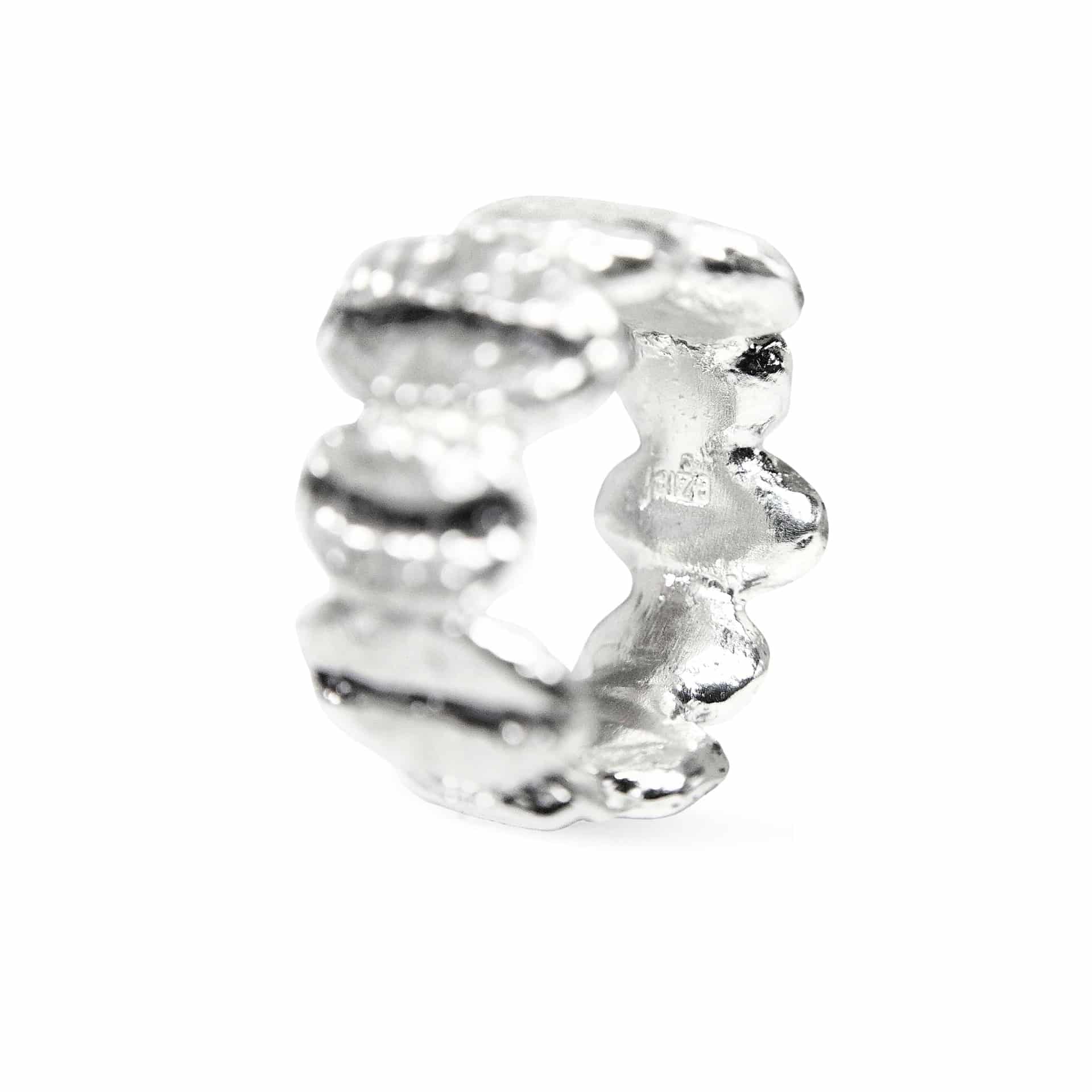 Anillo multi Café Gesha + Caturra en plata envejecida ajustable - miniatura 3