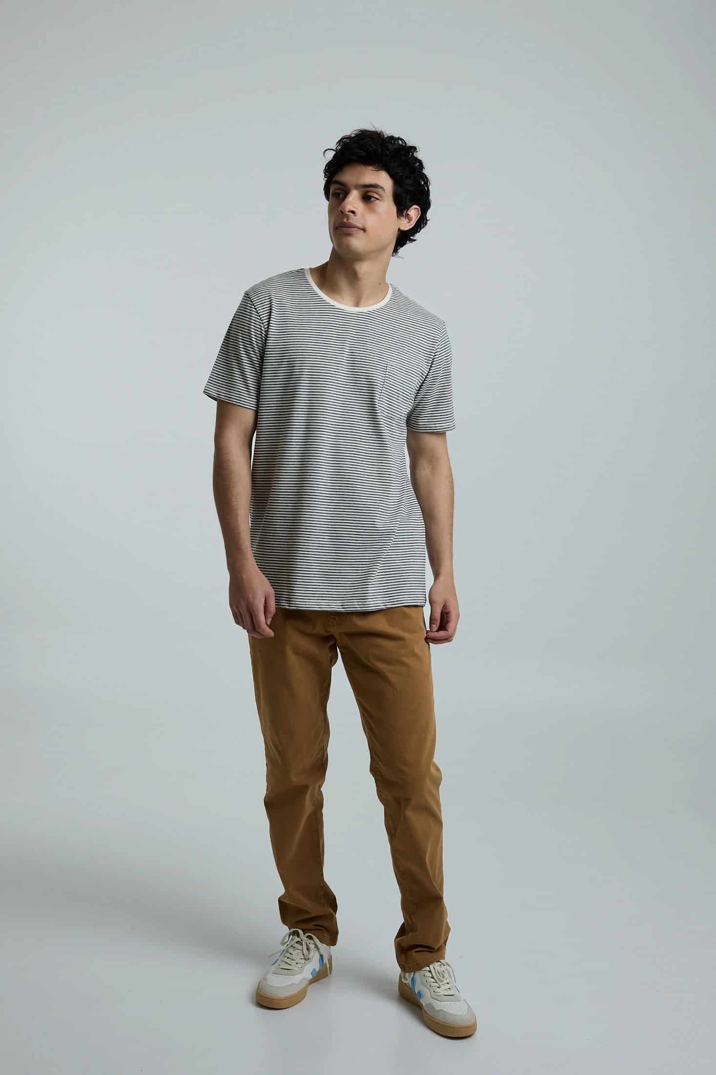 Camiseta Hombre Rayas Negra - miniatura 4