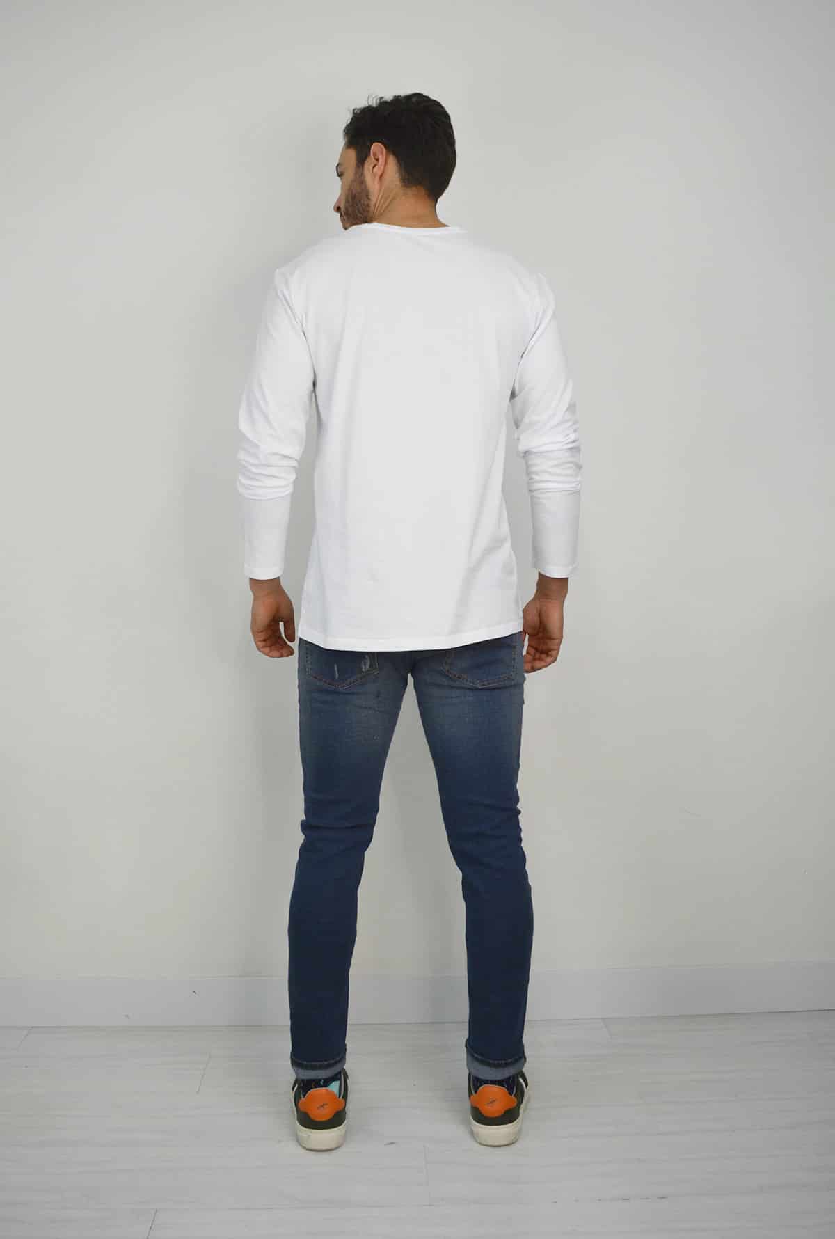 Camibuso Blanco Para Hombre TS3030 - miniatura 5