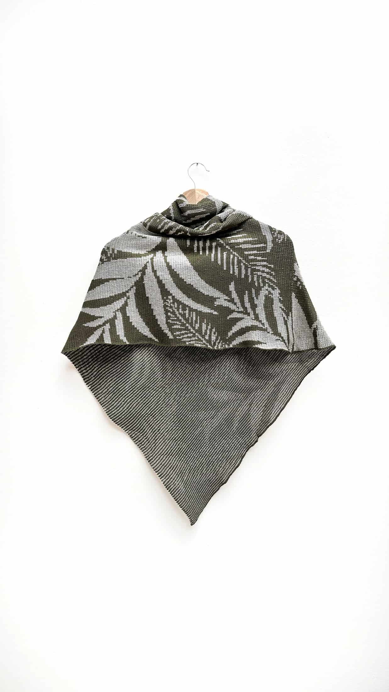 Poncho Palmas - verde militar y gris claro - miniatura 2