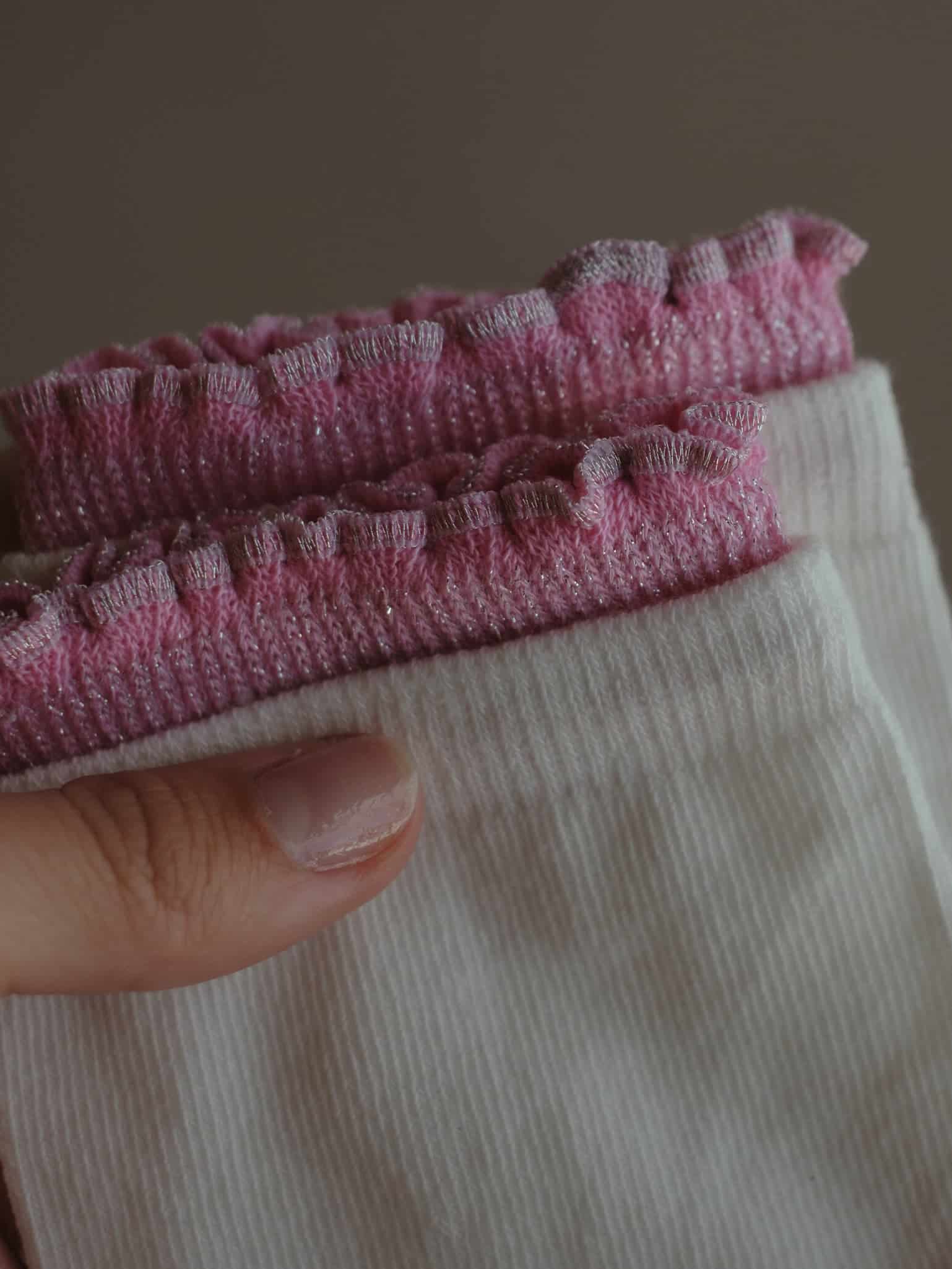 GIRLY LAYERING SOCKS - PINK ON WHITE - miniatura 4