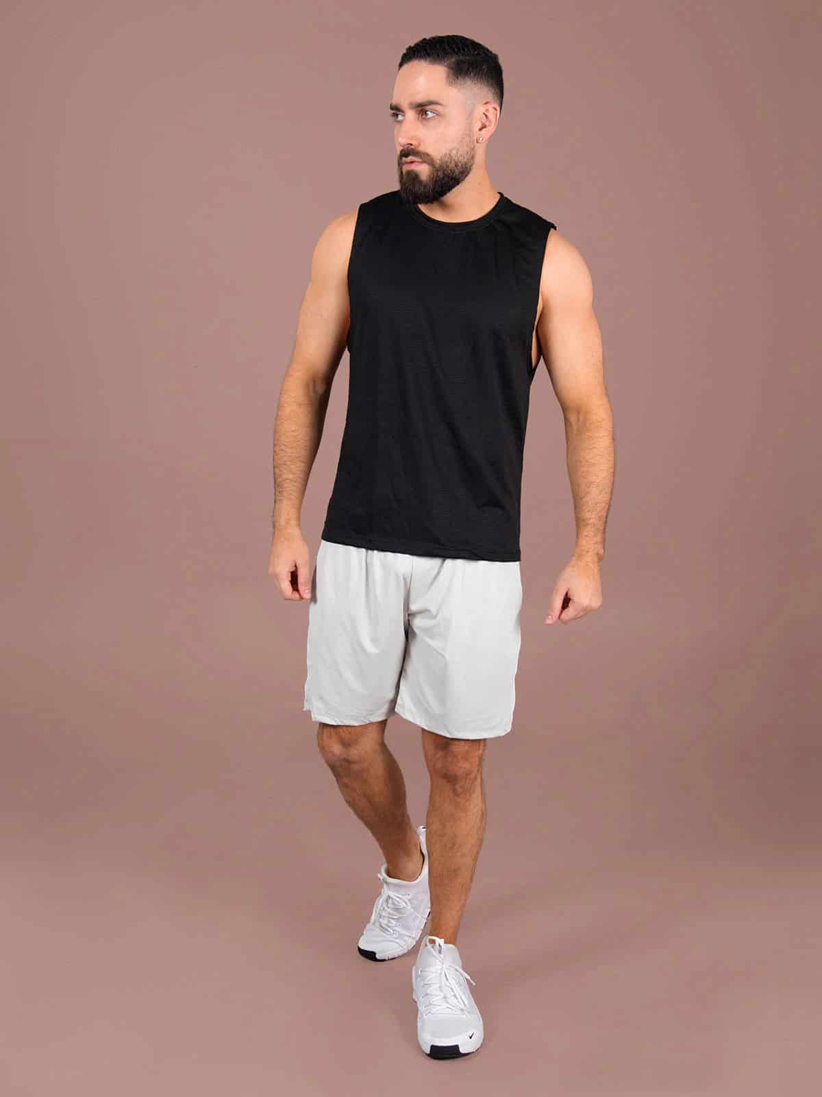 Camisilla hombre panal negra - miniatura 3