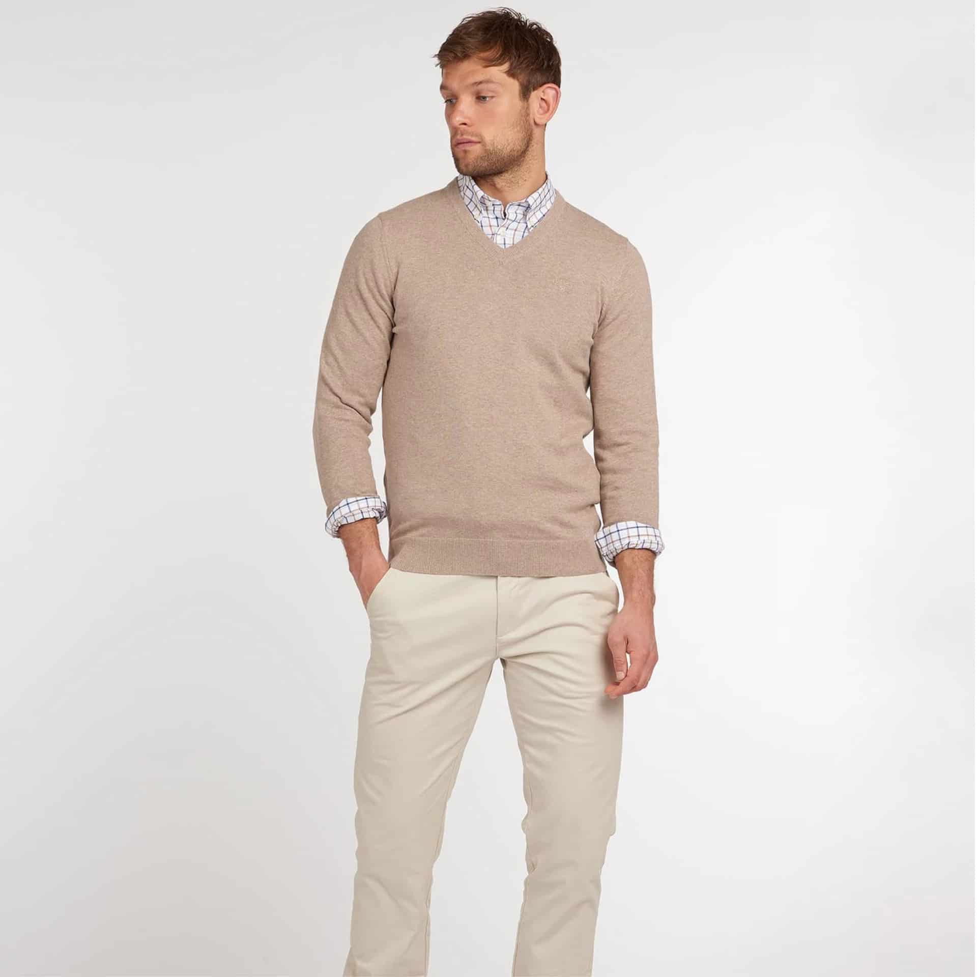 Pima Cotton V-Neck Jumper - miniatura 3