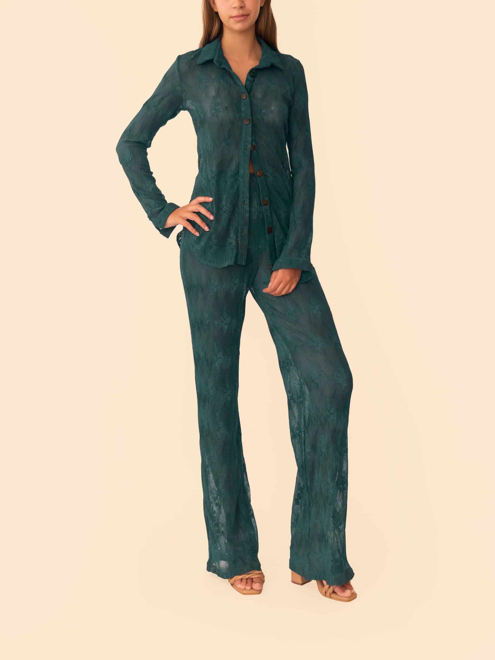 MALLIK SHIRT TEAL - miniatura 3