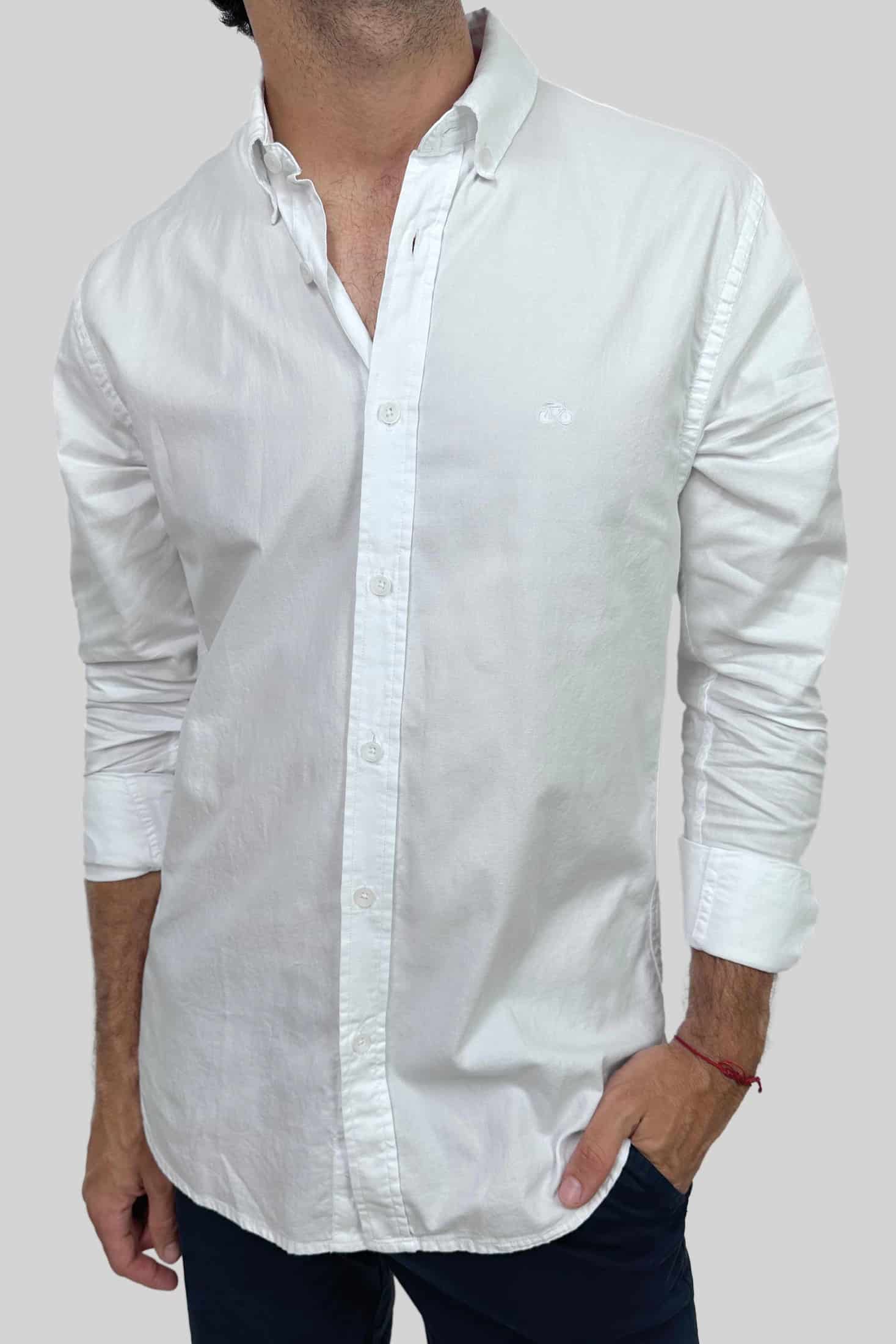 CAMISA OXFORD PIMA BLANCA - miniatura 3