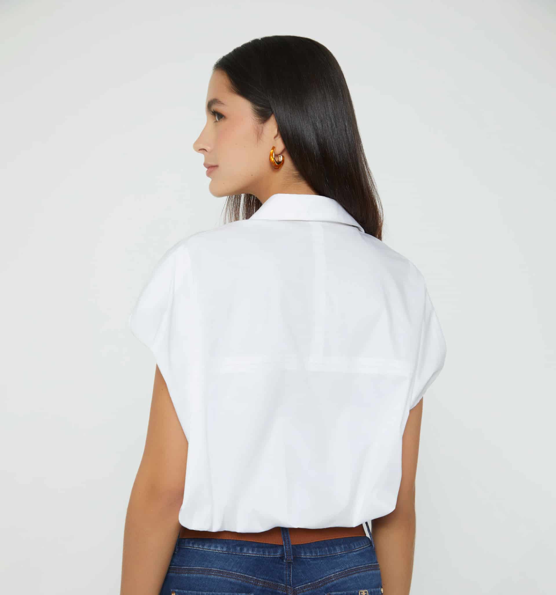 Blusa camisera manga corta - miniatura 4