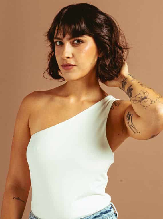 BLUSA ASIMÉTRICA MARFIL - miniatura 2