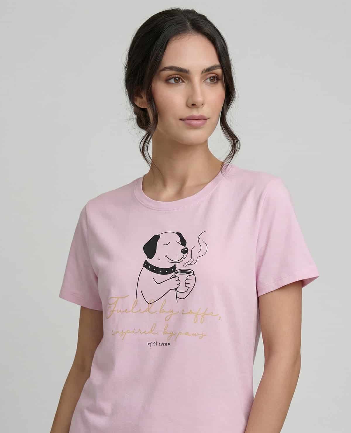 Pijama Pantalón Jogger con Camiseta Manga Corta para Mujer | St. Even - miniatura 2