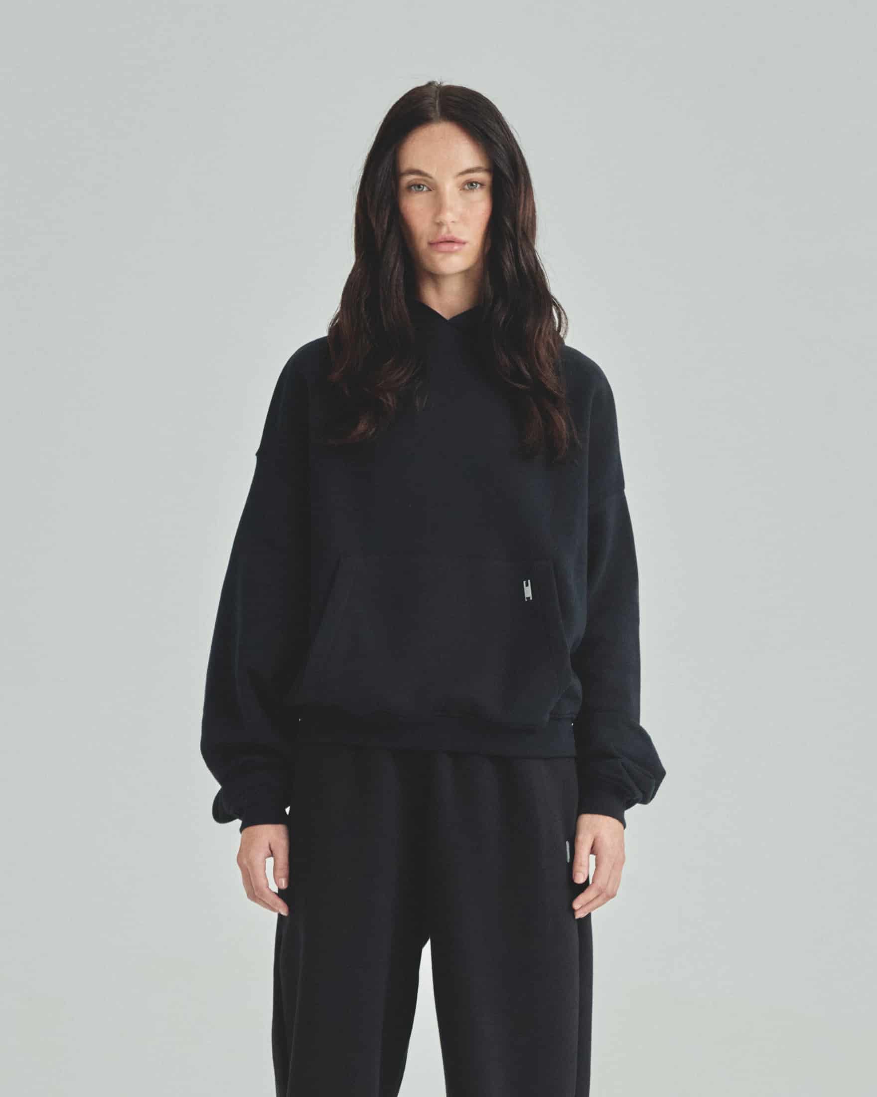 Blanks Boxy Fit Hoodie Black - miniatura 8