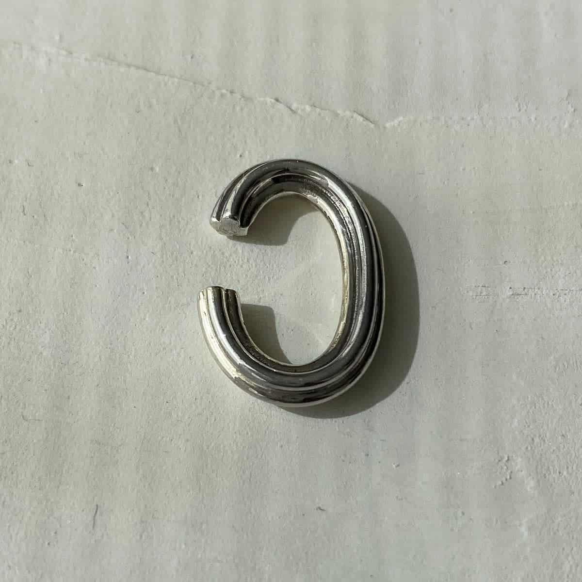 EAR CUFF PARALLEL PLATA - miniatura 3