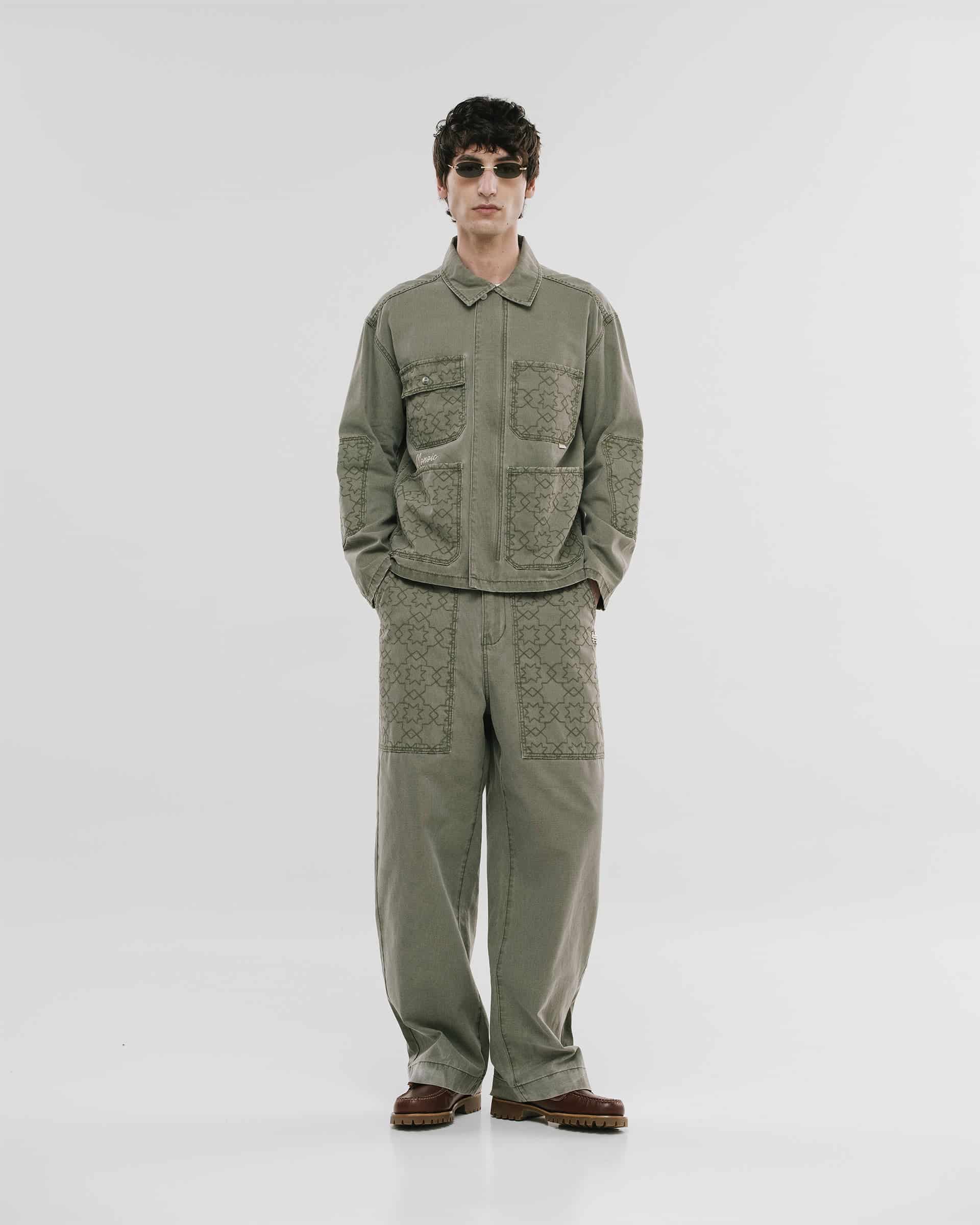 Chore Drill Jacket - Verde Oliva - miniatura 3