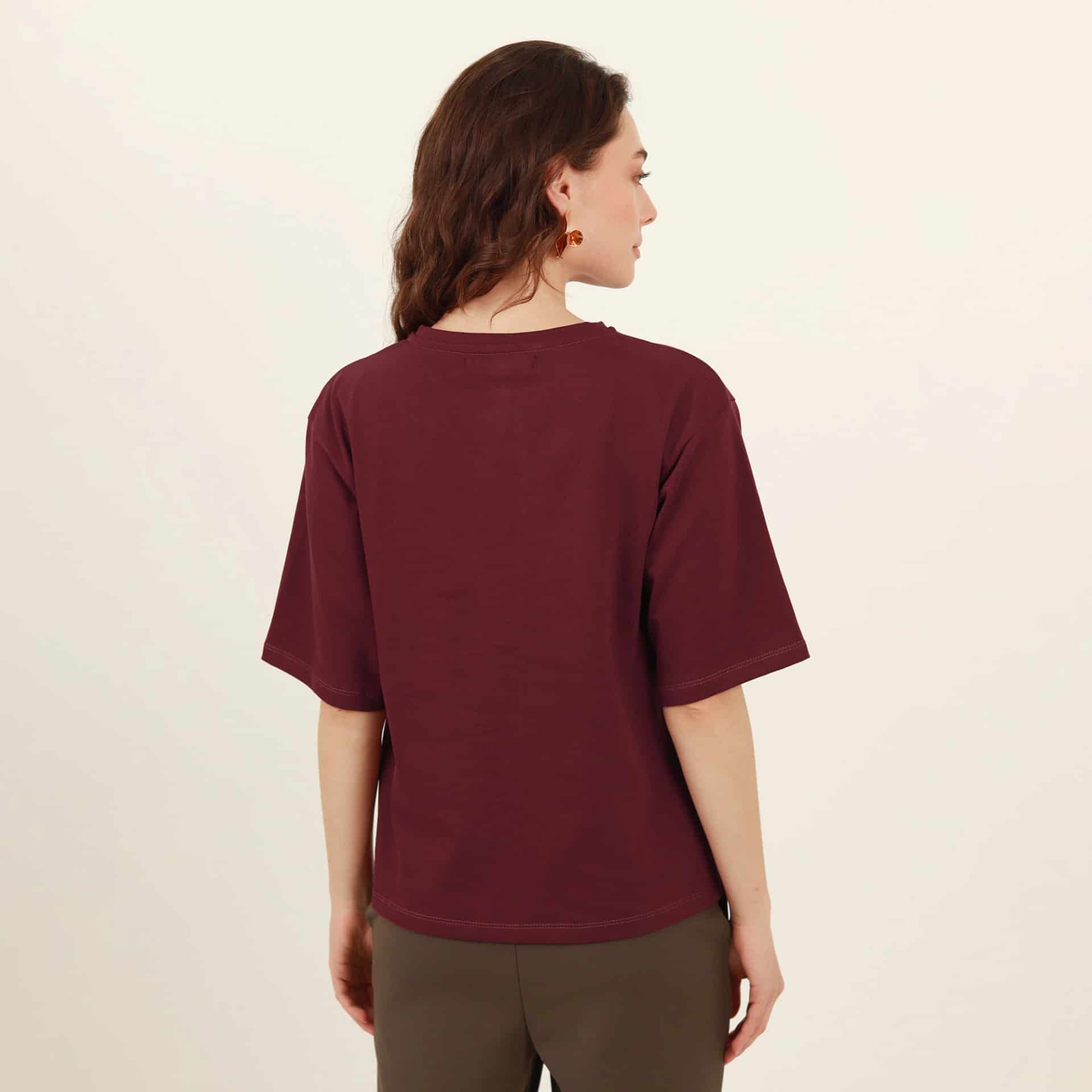 Camiseta cuello redondo manga corta estampado con lentejuelas - miniatura 4