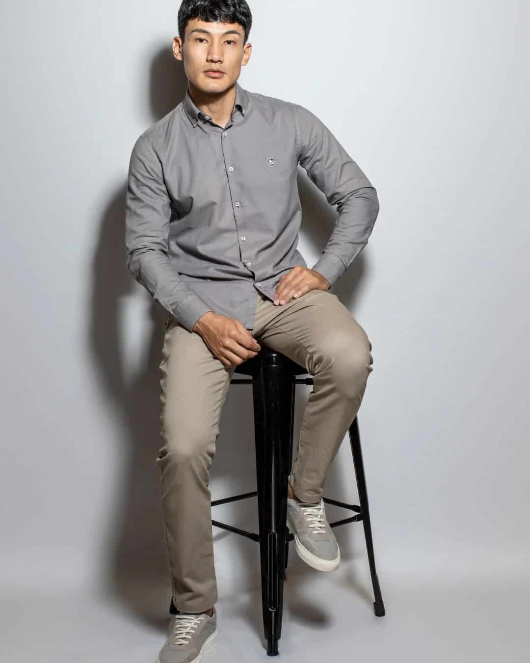 Camisa Antimanchas Oxford Gris - Talla Slim - miniatura 10