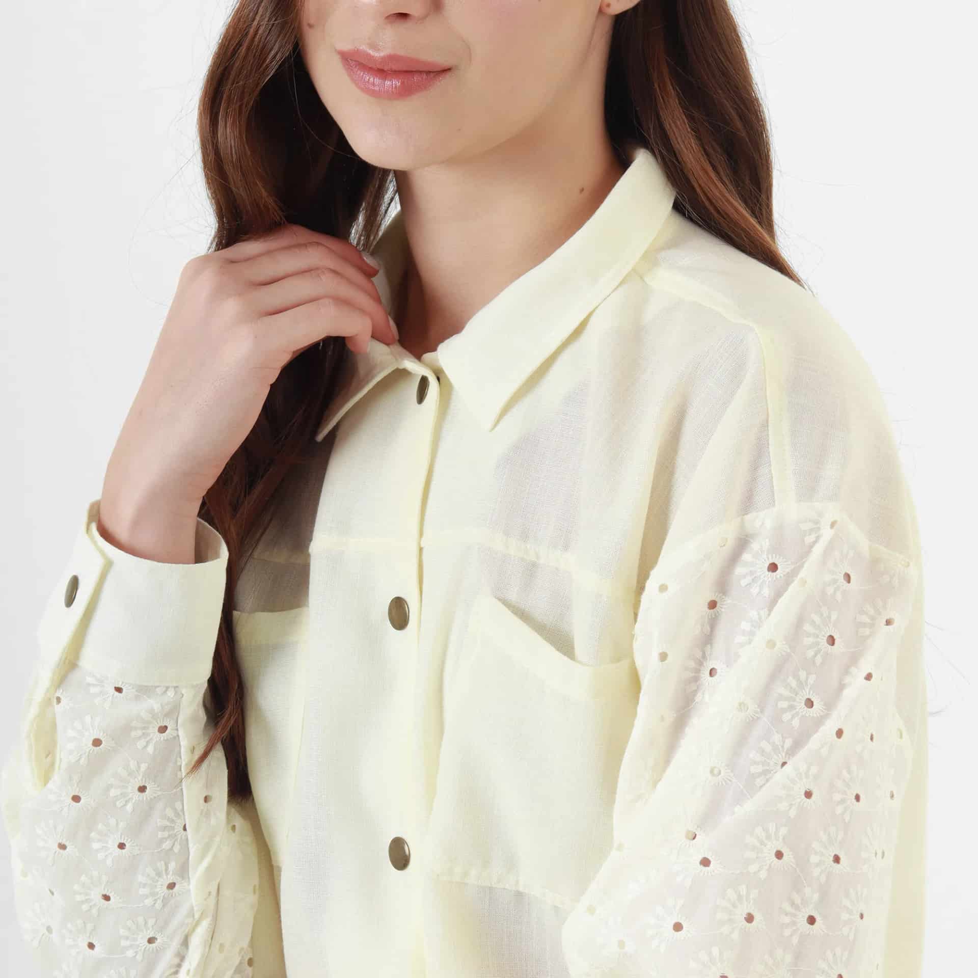 Chaqueta Cuello Camisero Manga Larga - miniatura 3