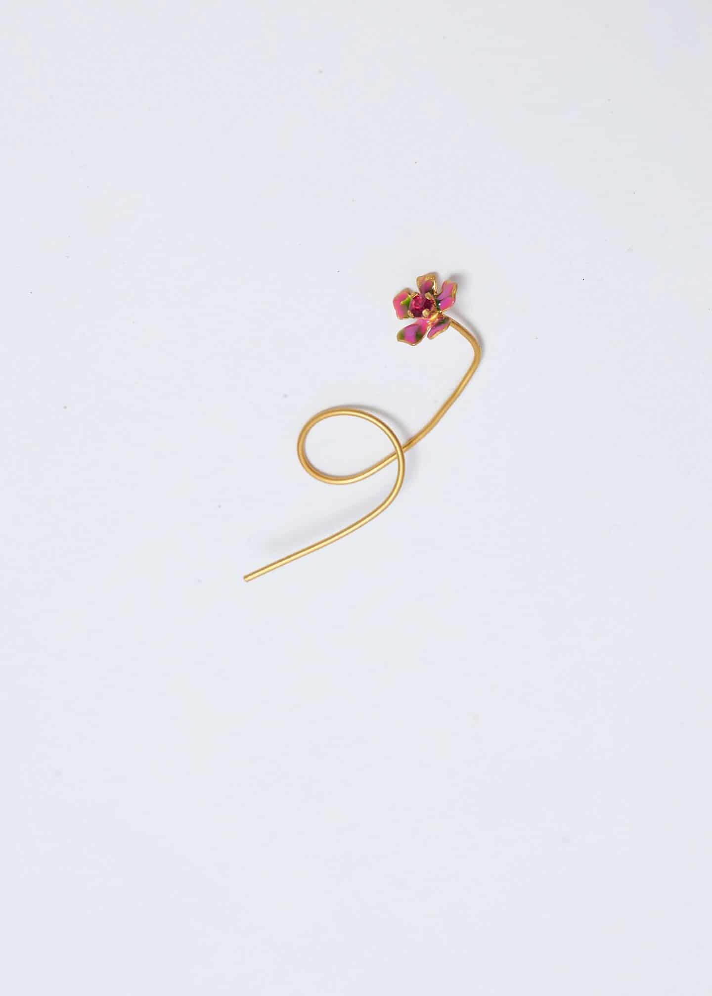 Aretes bromelia micro Dorado - miniatura 3