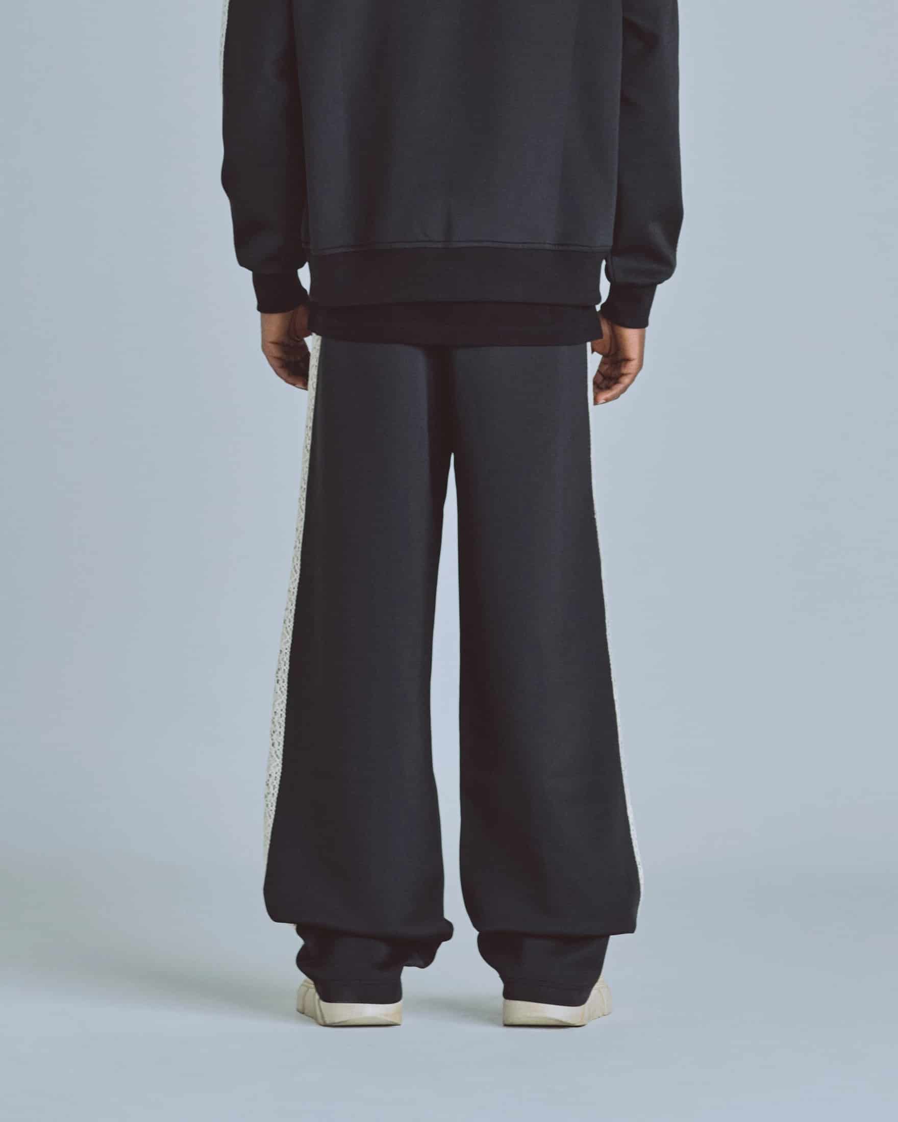 Basics Undgld Lace-panel Track Pants Black - miniatura 7
