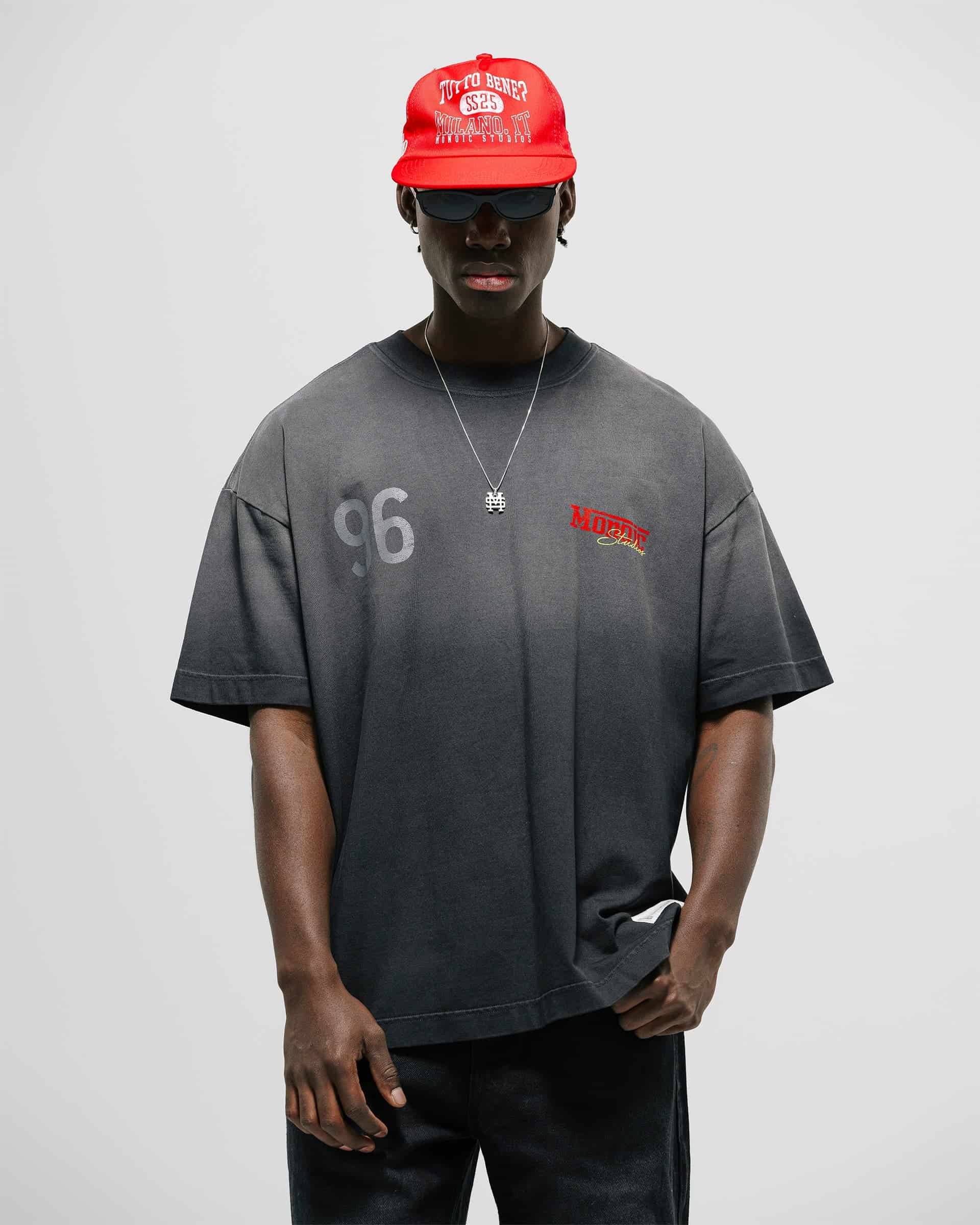 Camiseta Oversized Fit Monza - Negro Desgastado - miniatura 3