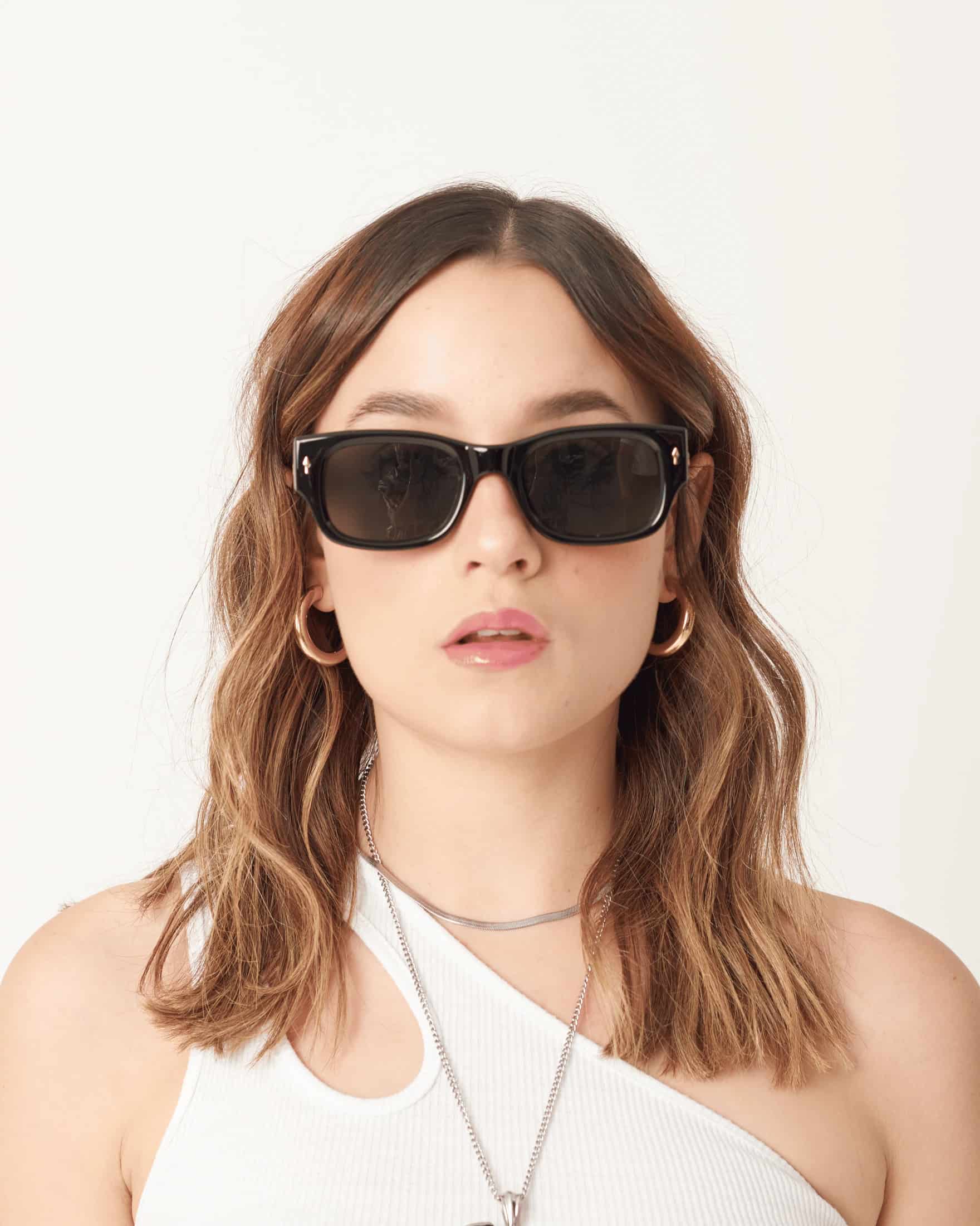 DENZEL SUNGLASSES - BLACK CAREY/GREEN - miniatura 4