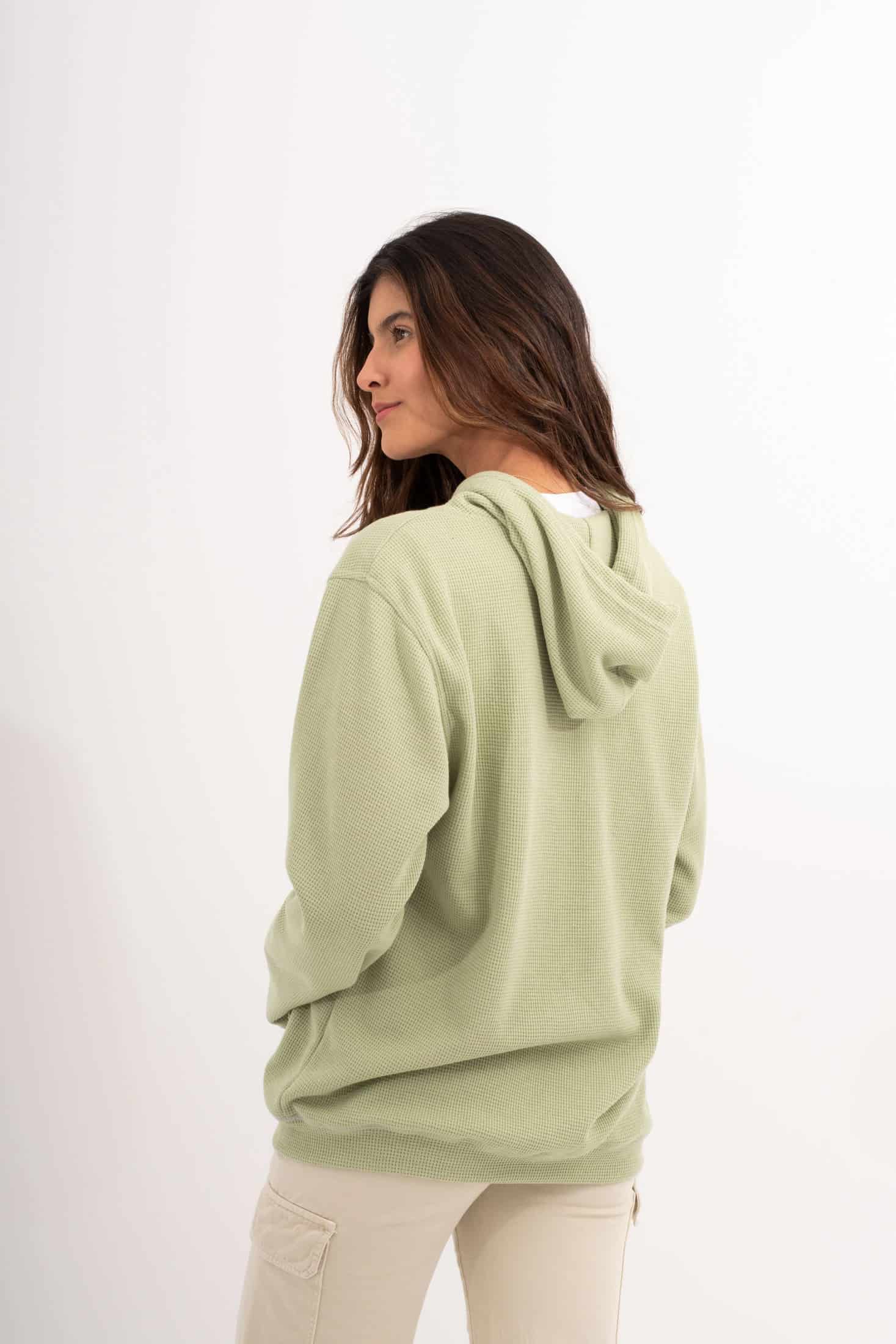 HOODIE VERDE CLARO  UNISEX- BÁSICO - miniatura 3