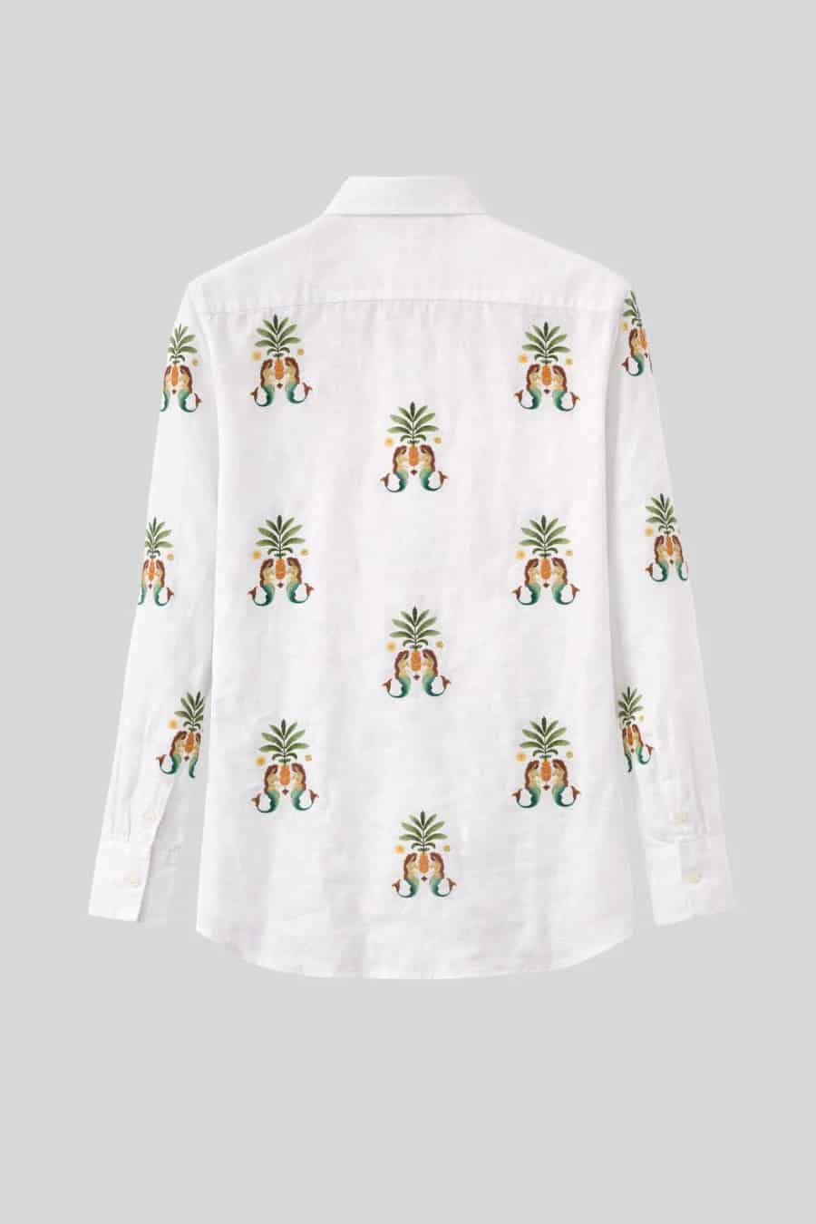 Women's shirt linen nerida white - miniatura 10