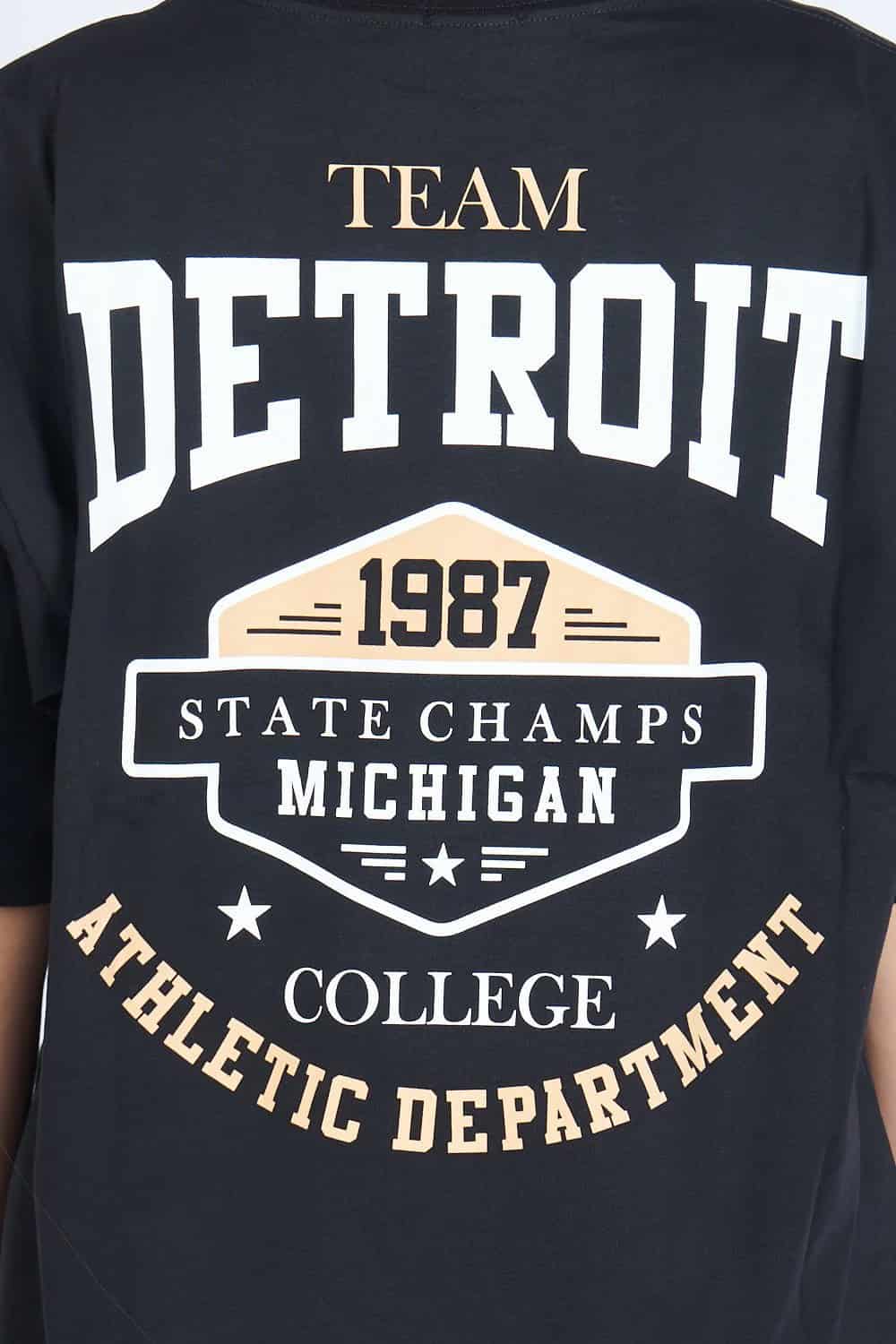 Camiseta oversize DETROIT NEGRO | DROP 03 | - miniatura 2