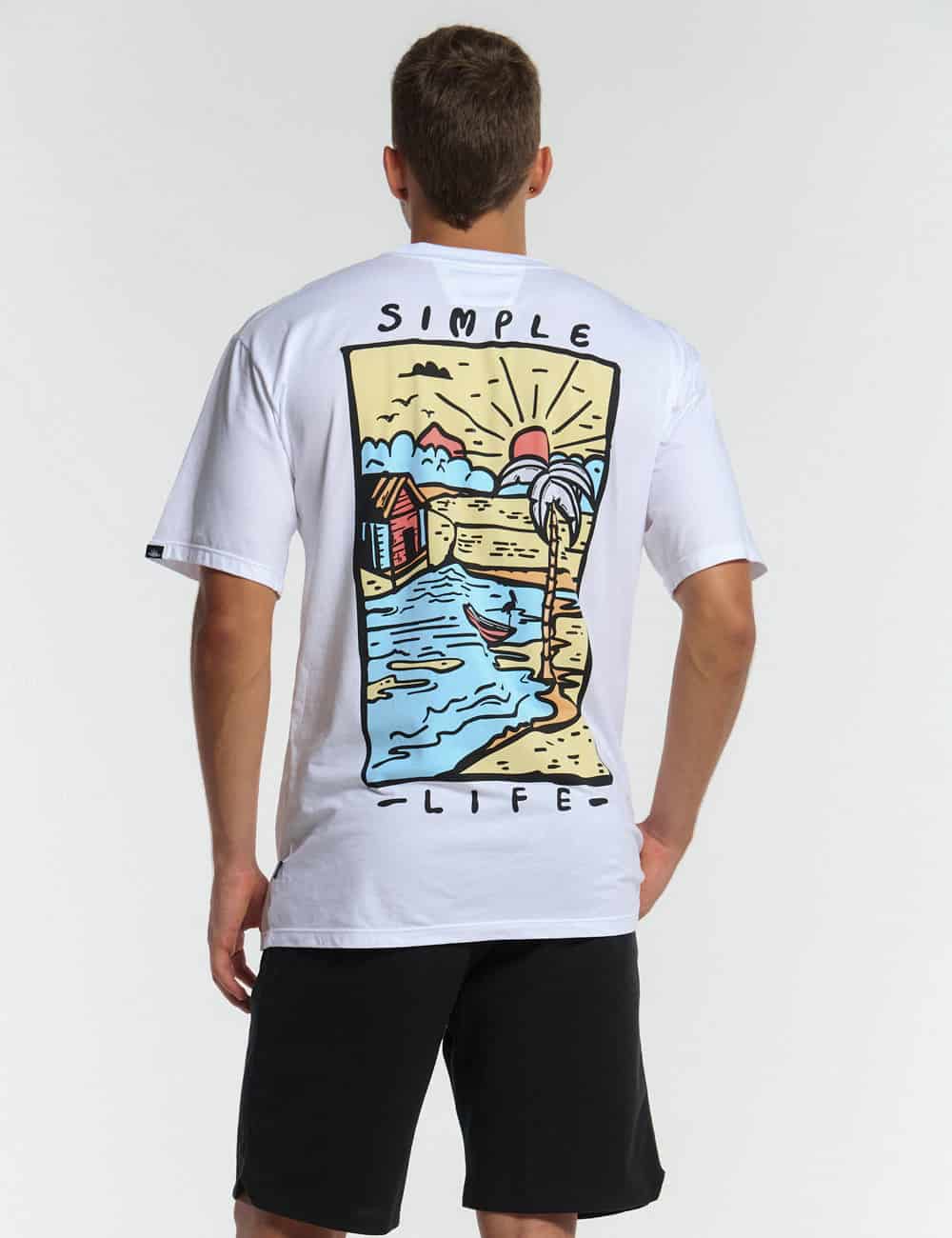 Camiseta Oversize Vida Simple  blanco Hombre - miniatura 1