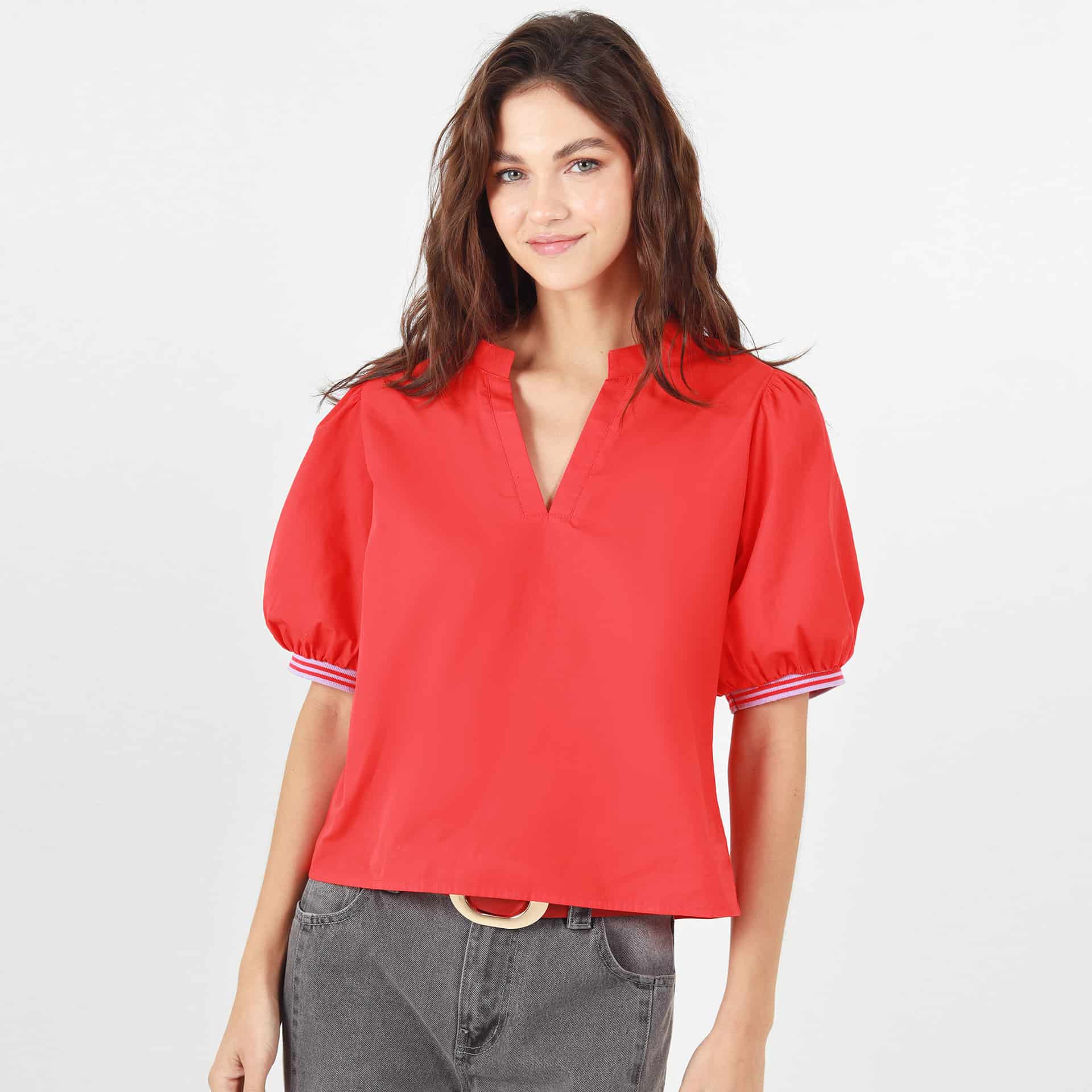 Blusa Cuello Neru Manga Corta - miniatura 2