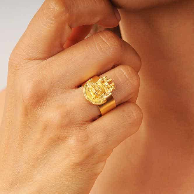 Anillo Zoomorfo con Aretes Tairona - miniatura 3