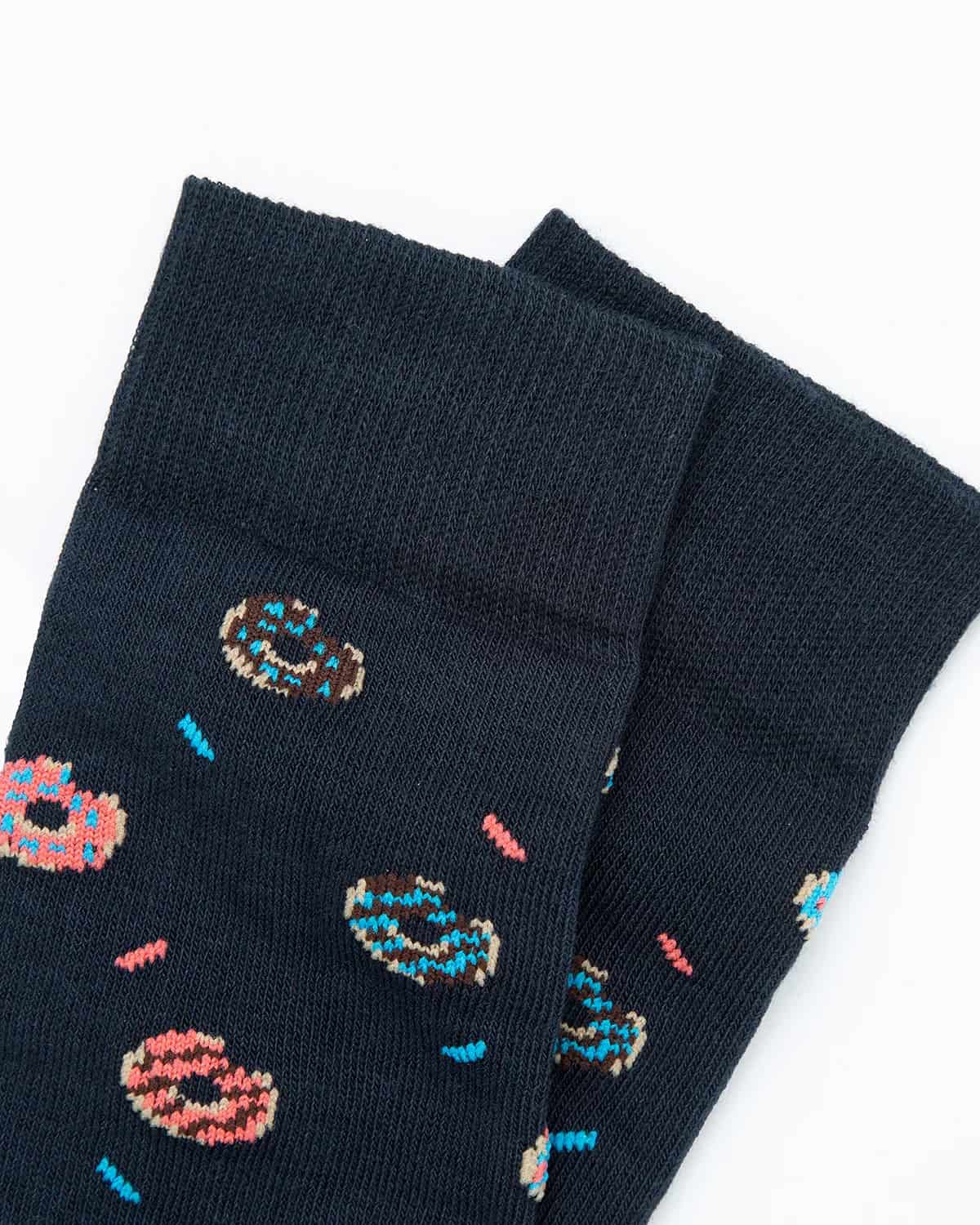 Medias Algodón Estampado Donuts - Fondo Azul - miniatura 4