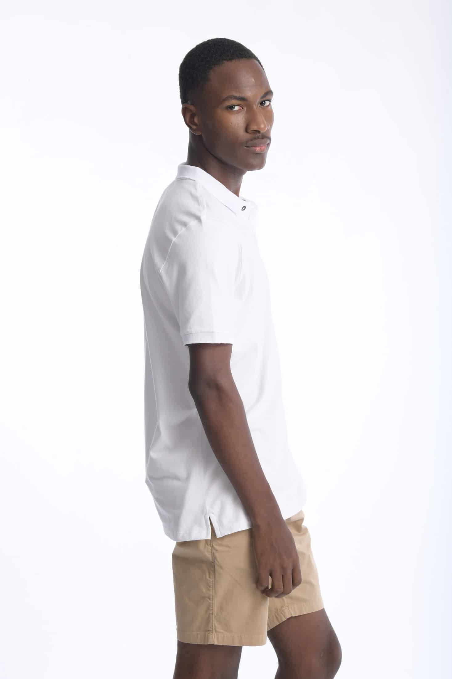 Camiseta Polo 100% Algodón Slim Blanco - miniatura 4