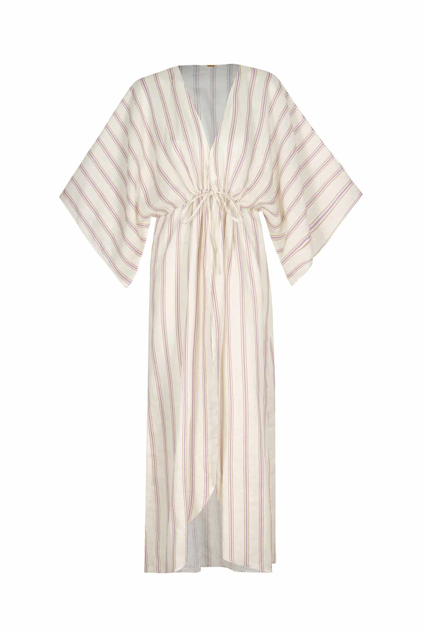 San Cipriano Linen Tunic / Lila Stripes - miniatura 2